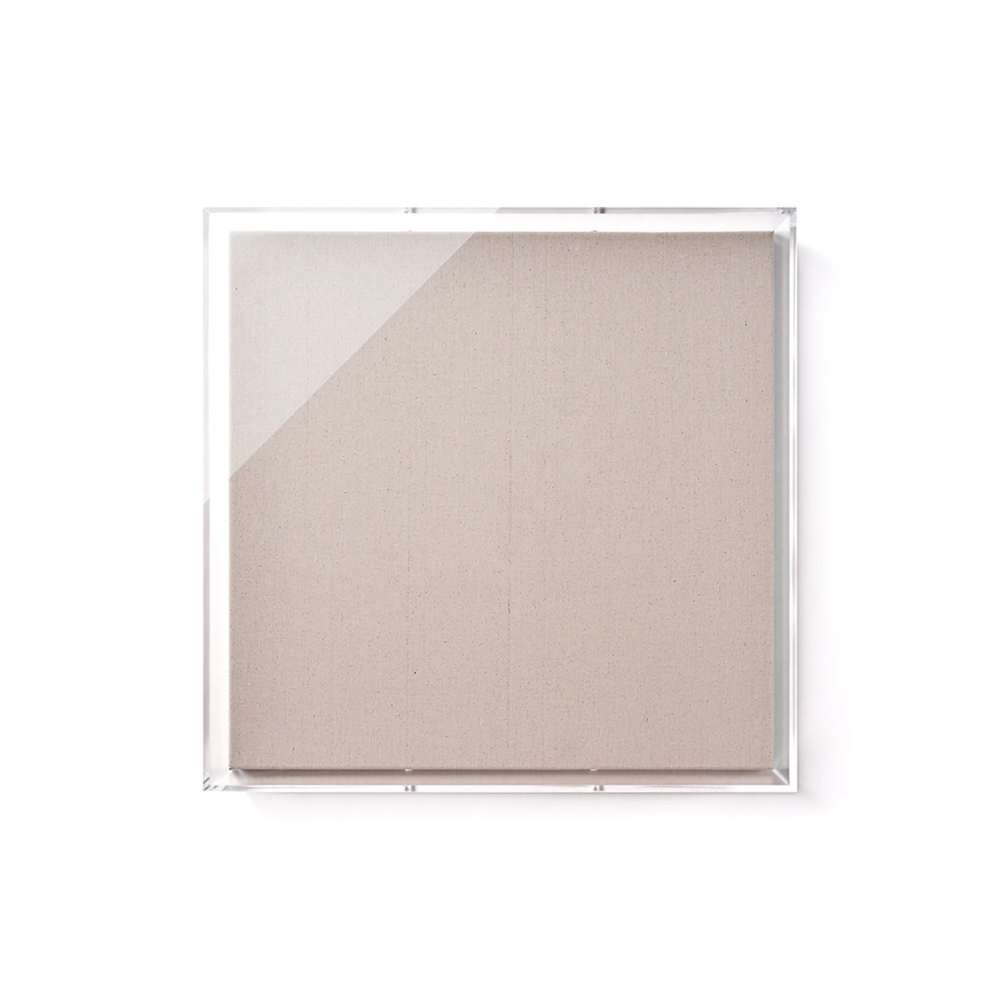 20" x 20" x 3" Modern Acrylic Shadowbox with Linen Canvas - UV Grade - Image 4