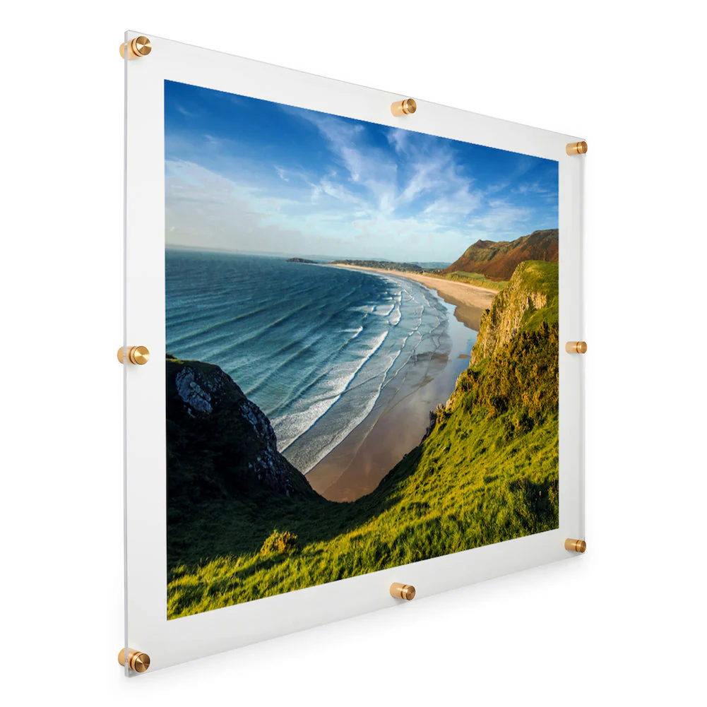 30x40" Photo Floating Acrylic Clear Picture Frame (Frame Size 34x44")