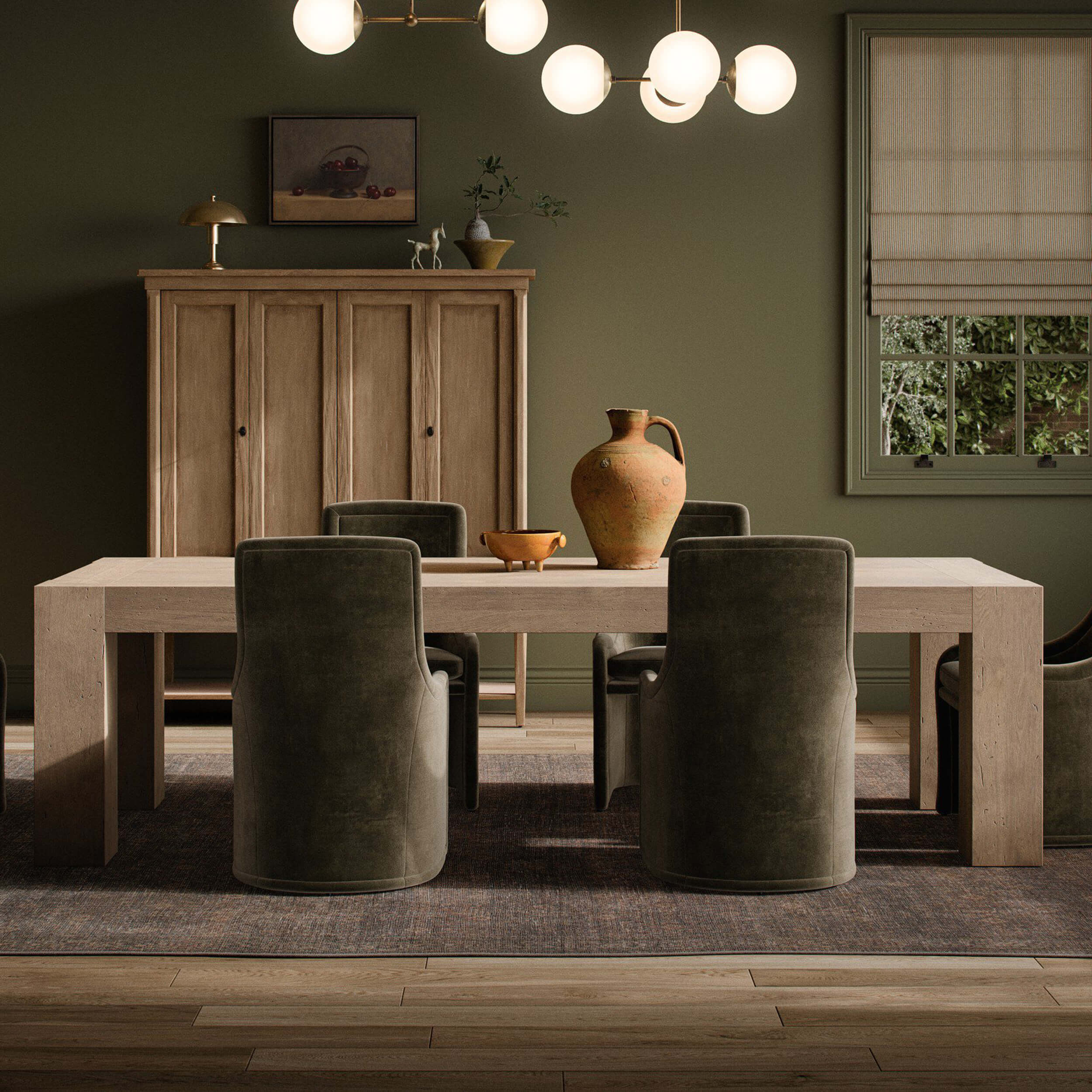 Abaso Dining Table, Whitewash Rustic by Four Hands - Image 11