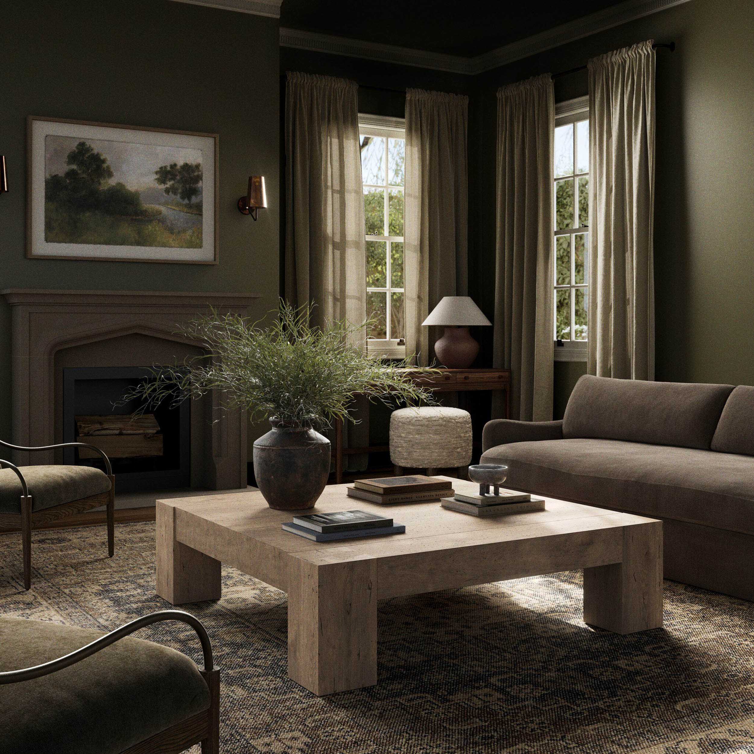 Abaso Square Coffee Table, Whitewash by Four Hands - Image 15