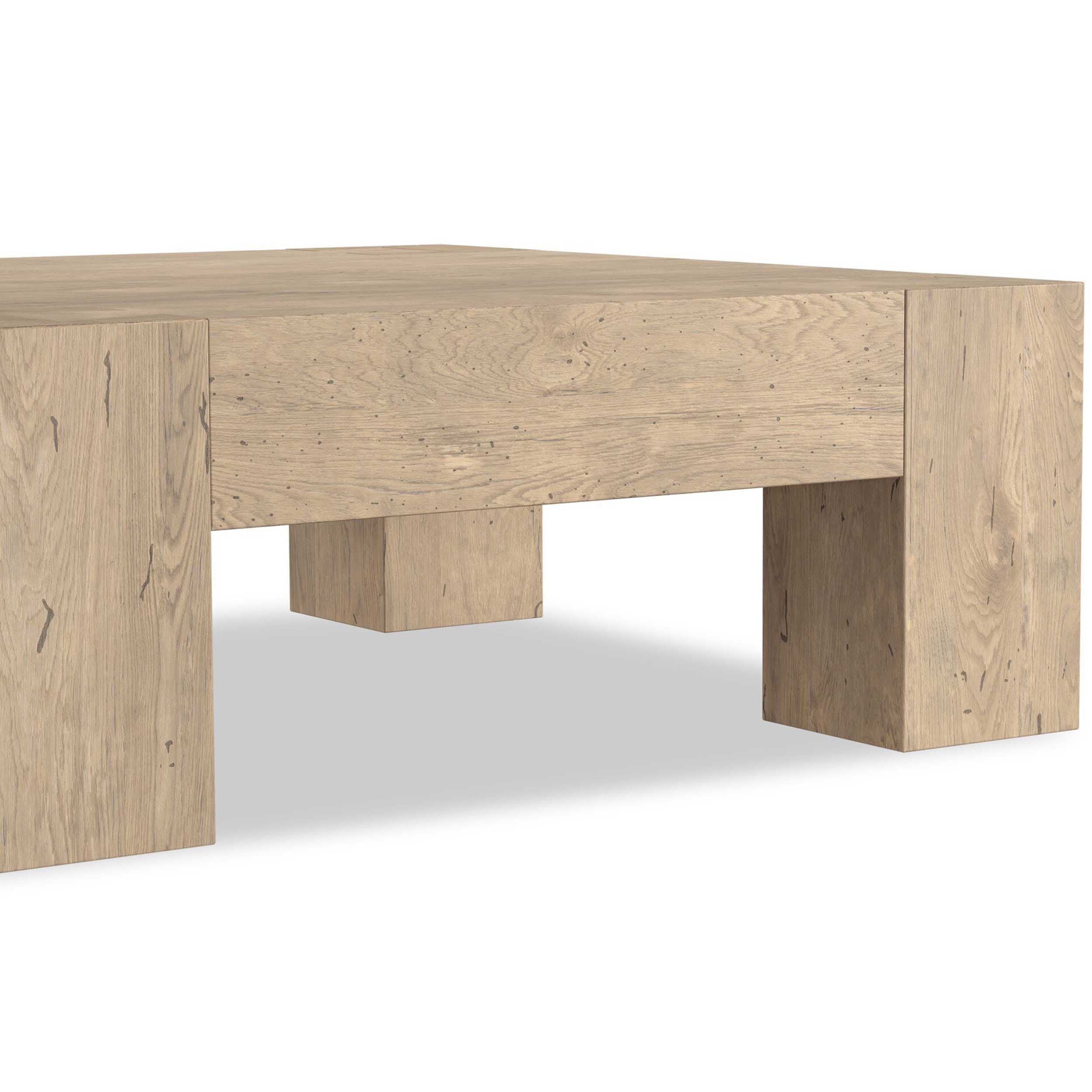 Abaso Square Coffee Table, Whitewash by Four Hands - Image 6