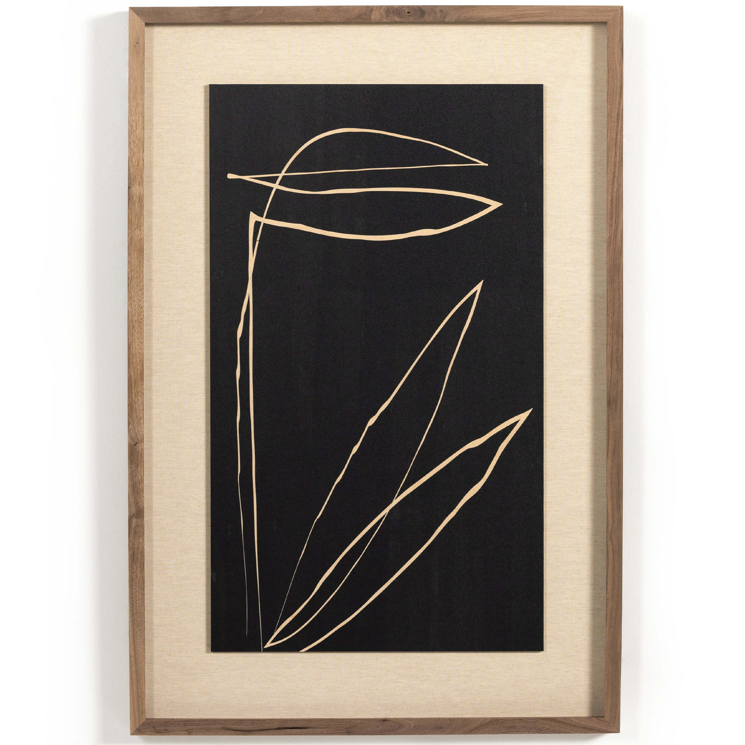 Abstract Botanic Line Drawing by Roseanne Kenny, Taupe by Four Hands
