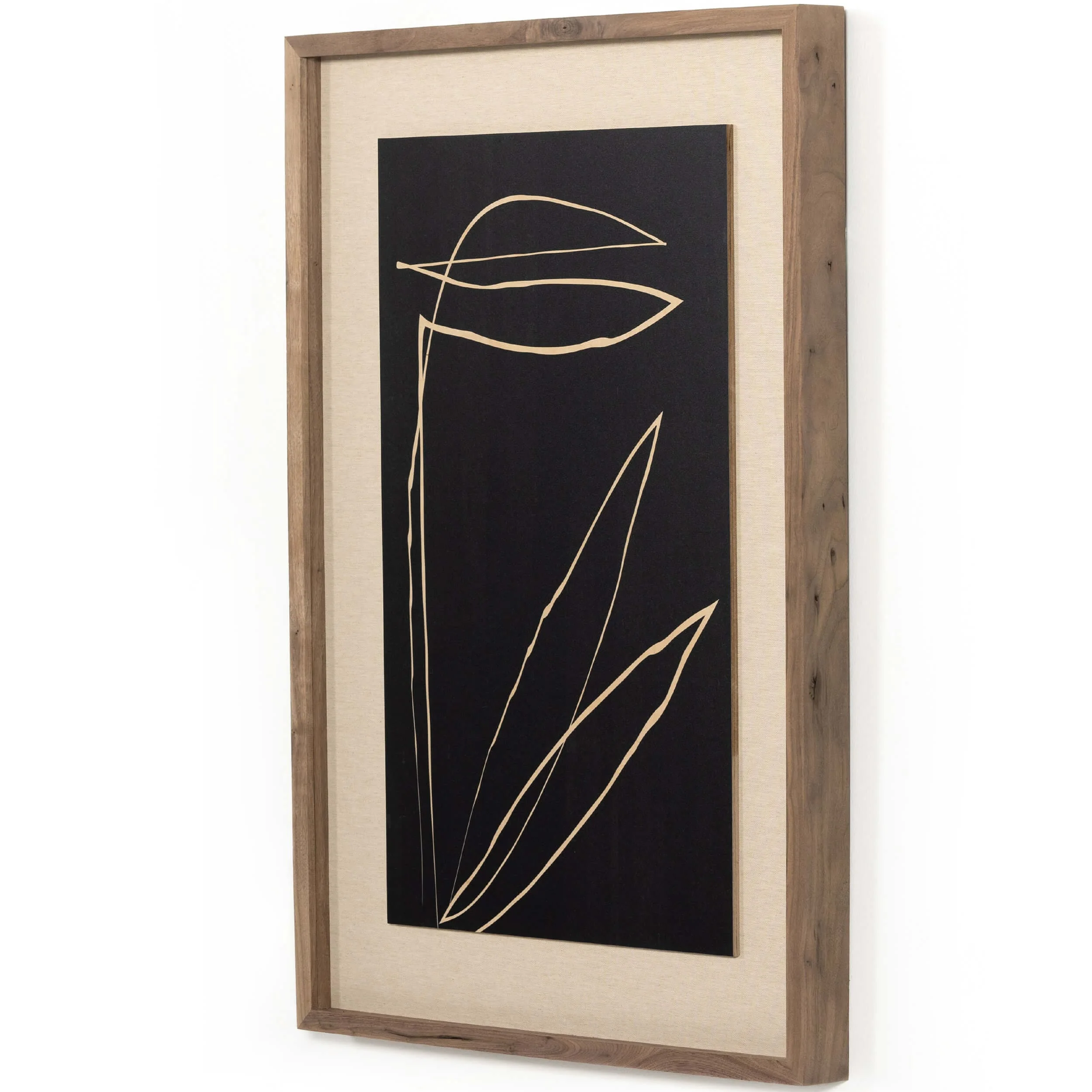 Abstract Botanic Line Drawing by Roseanne Kenny, Taupe by Four Hands - Image 2