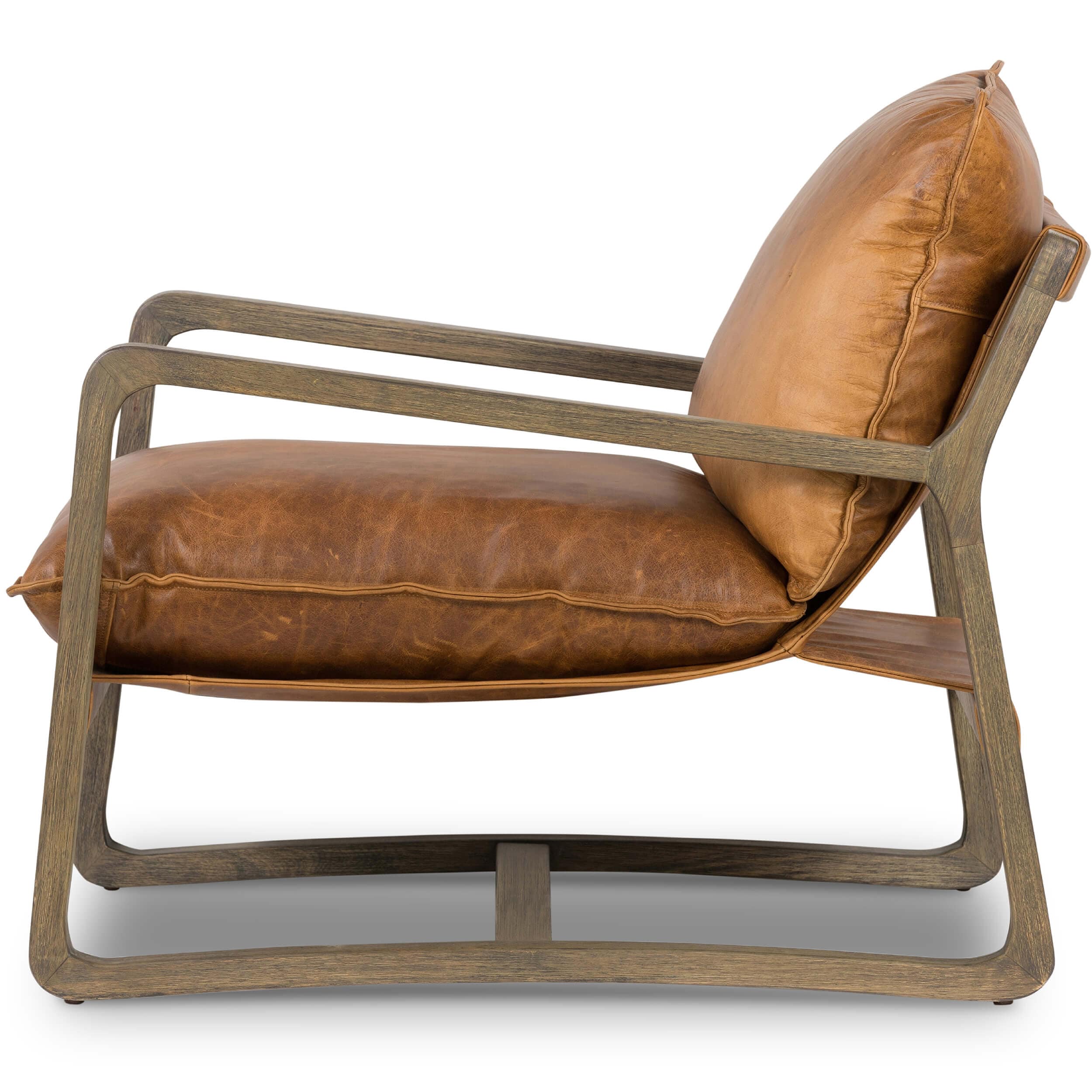 Ace Leather Chair, Raleigh Chestnut by Four Hands - Image 2