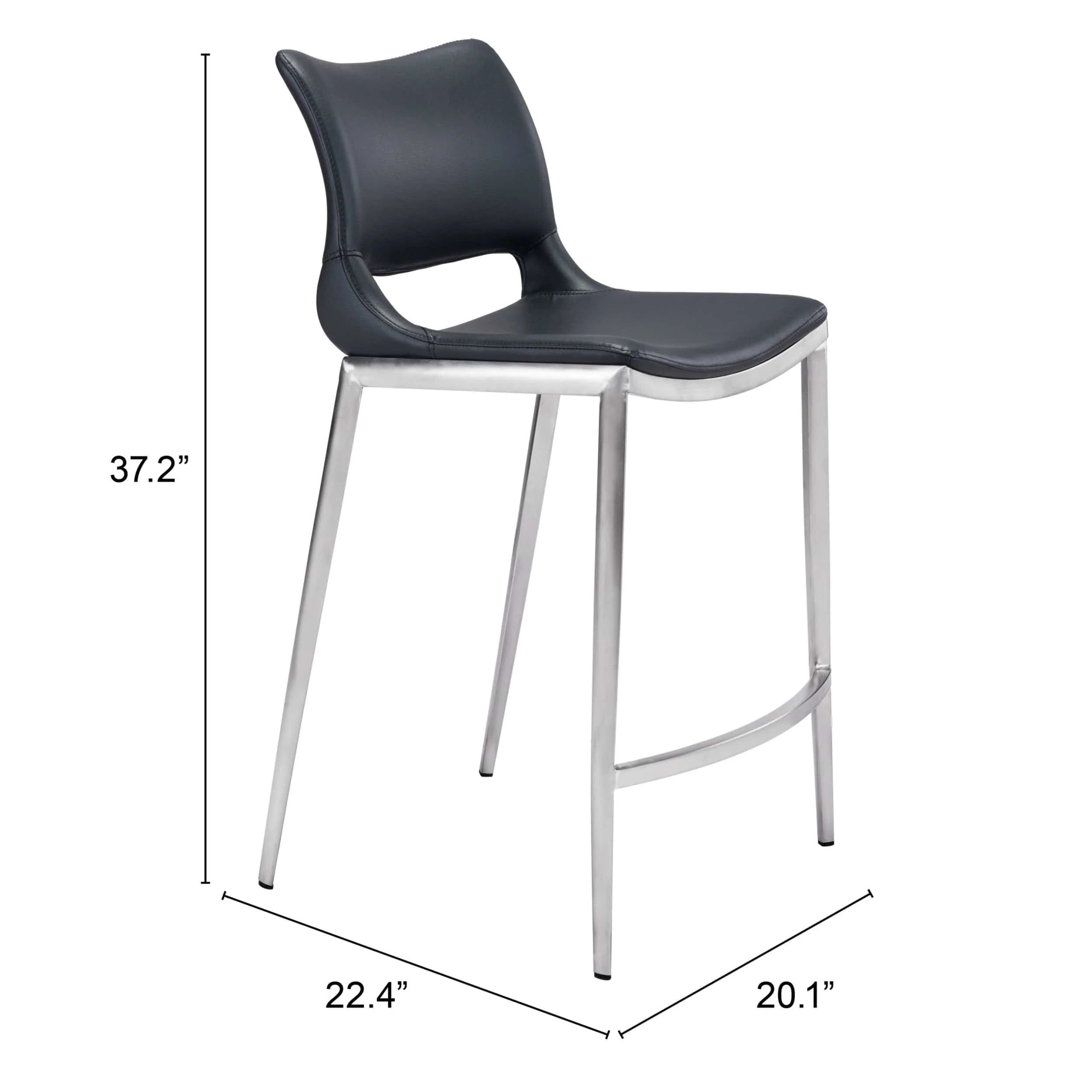 Ace Counter Stool, Black, Set of 2 - Image 7