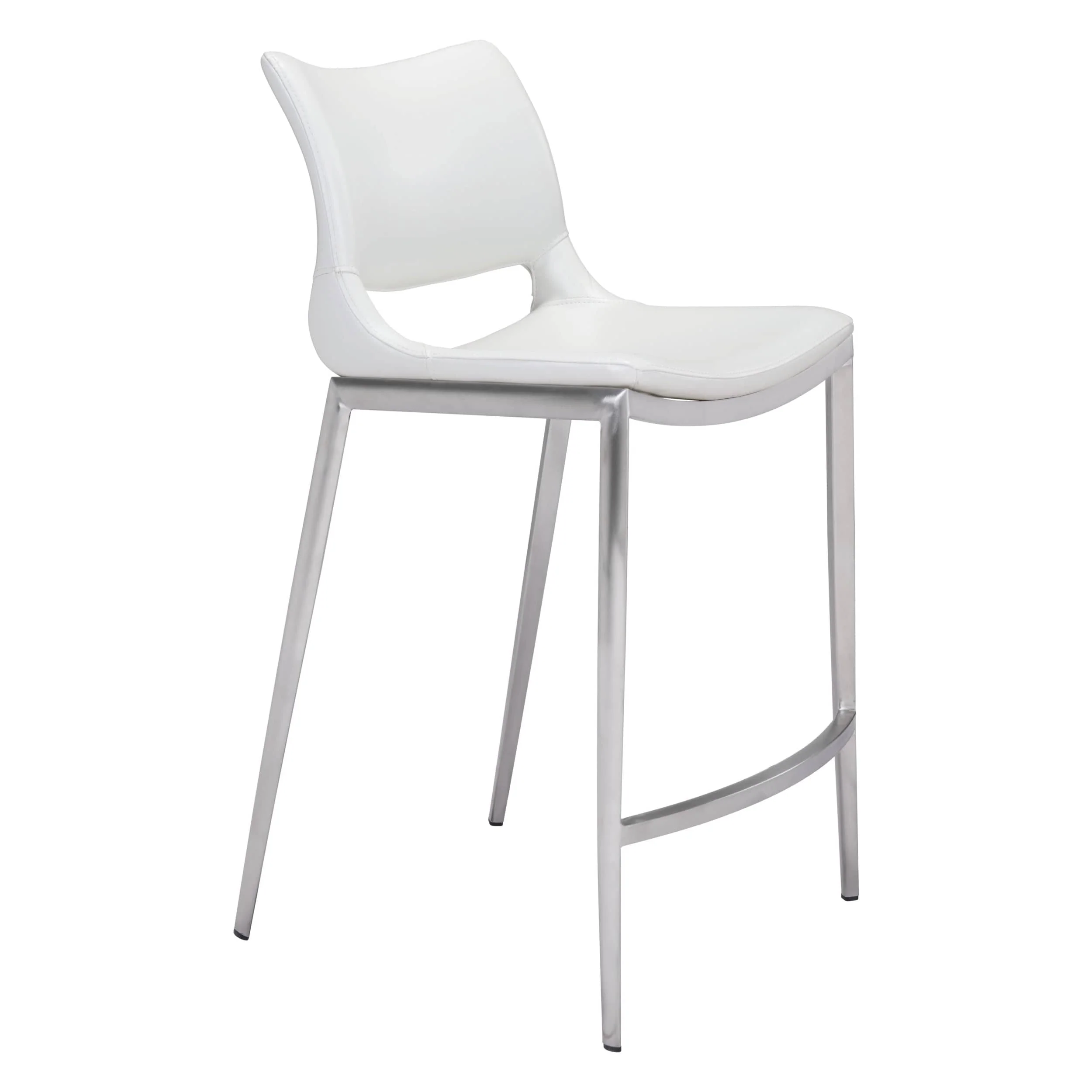 Ace Counter Stool, White, Set of 2