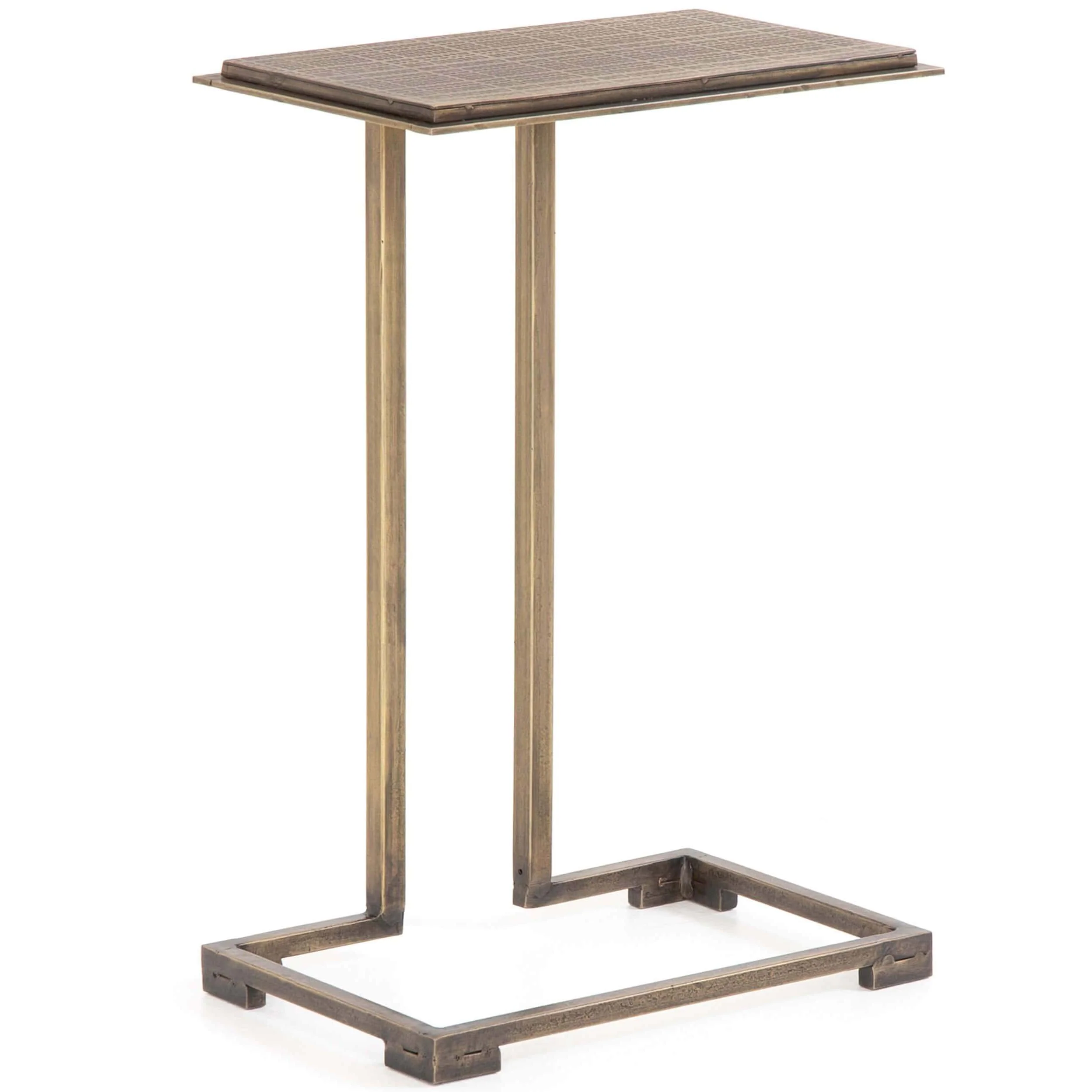 Acid Etch C Table, Antique Brass by Four Hands
