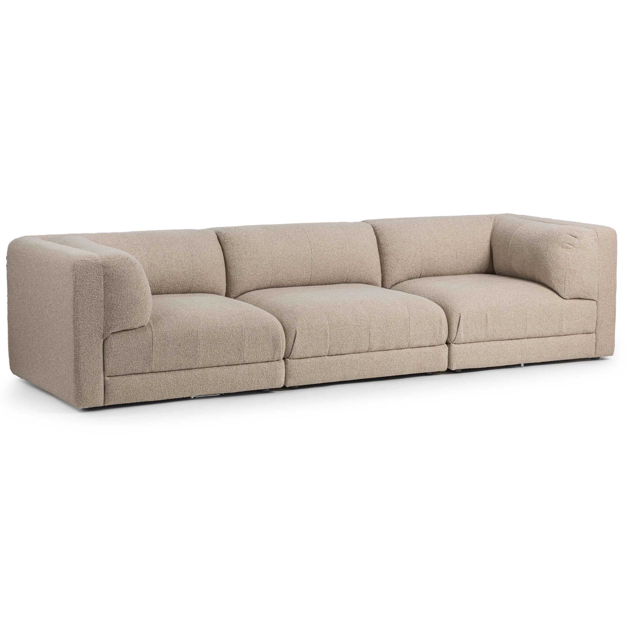 Adalynne 3 Piece Sectional, Buttermilk - Image 2