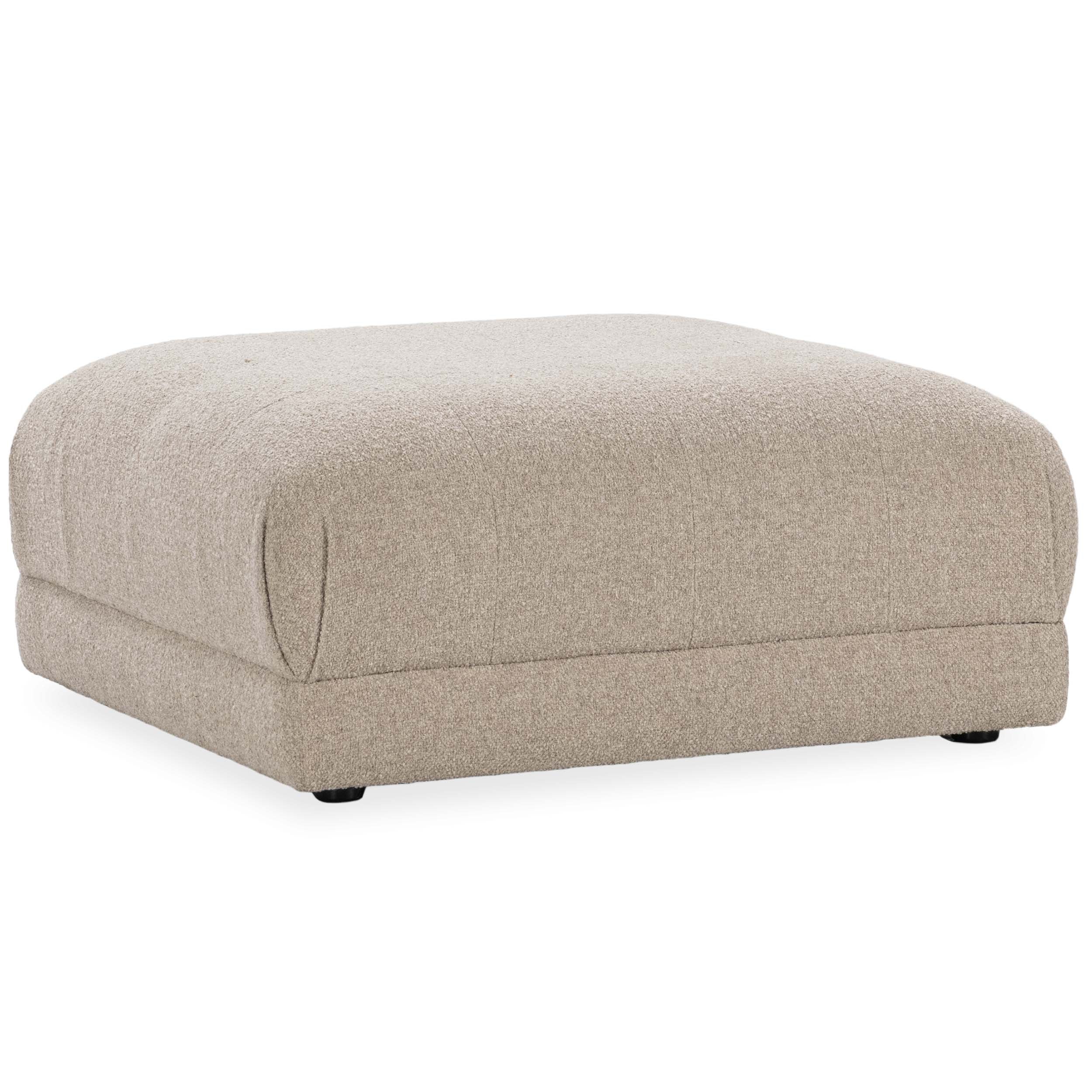 Adalynne Square Ottoman, Buttermilk