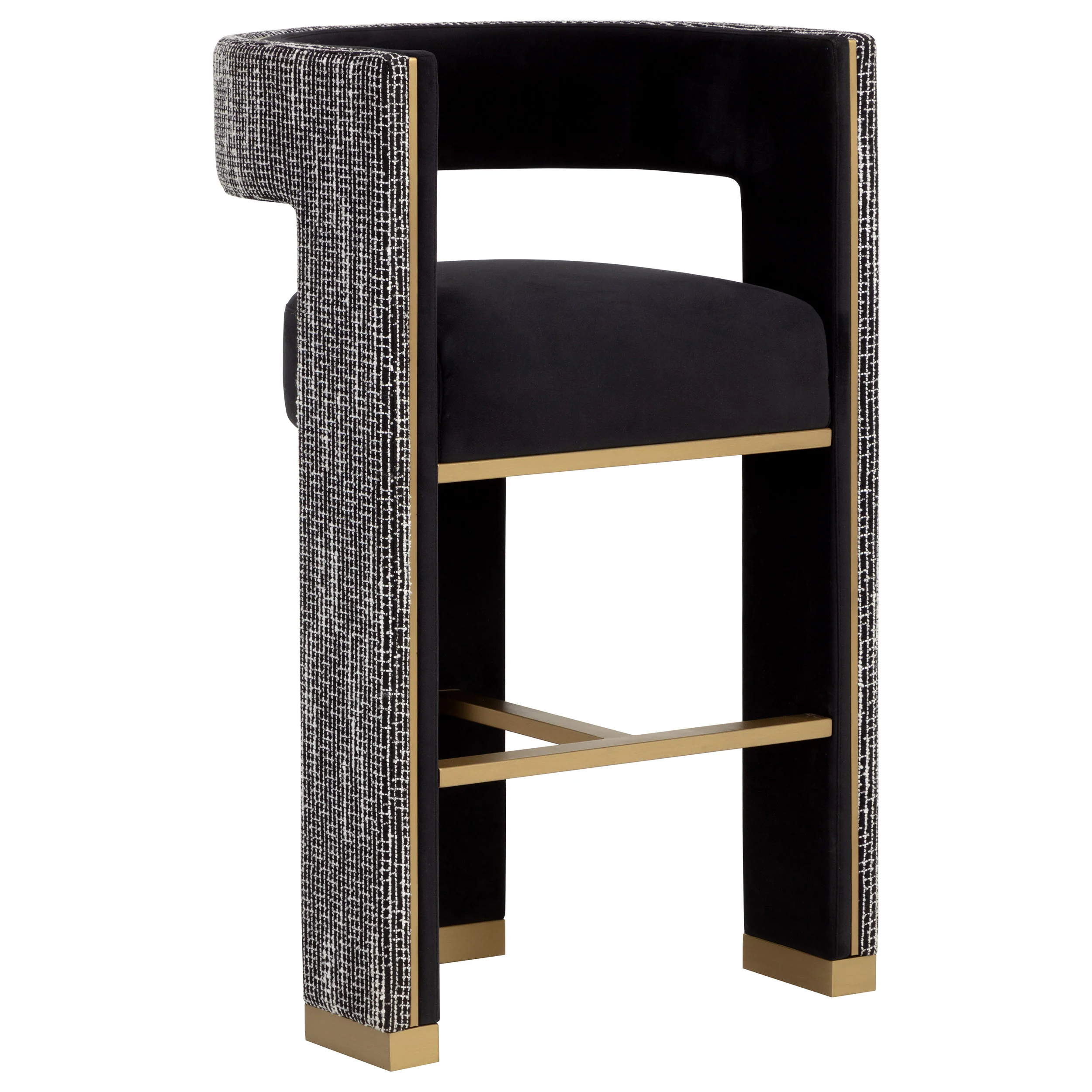 Adamina Bar & Counter Stool, Abbington Black/Hobbes Night - Image 2