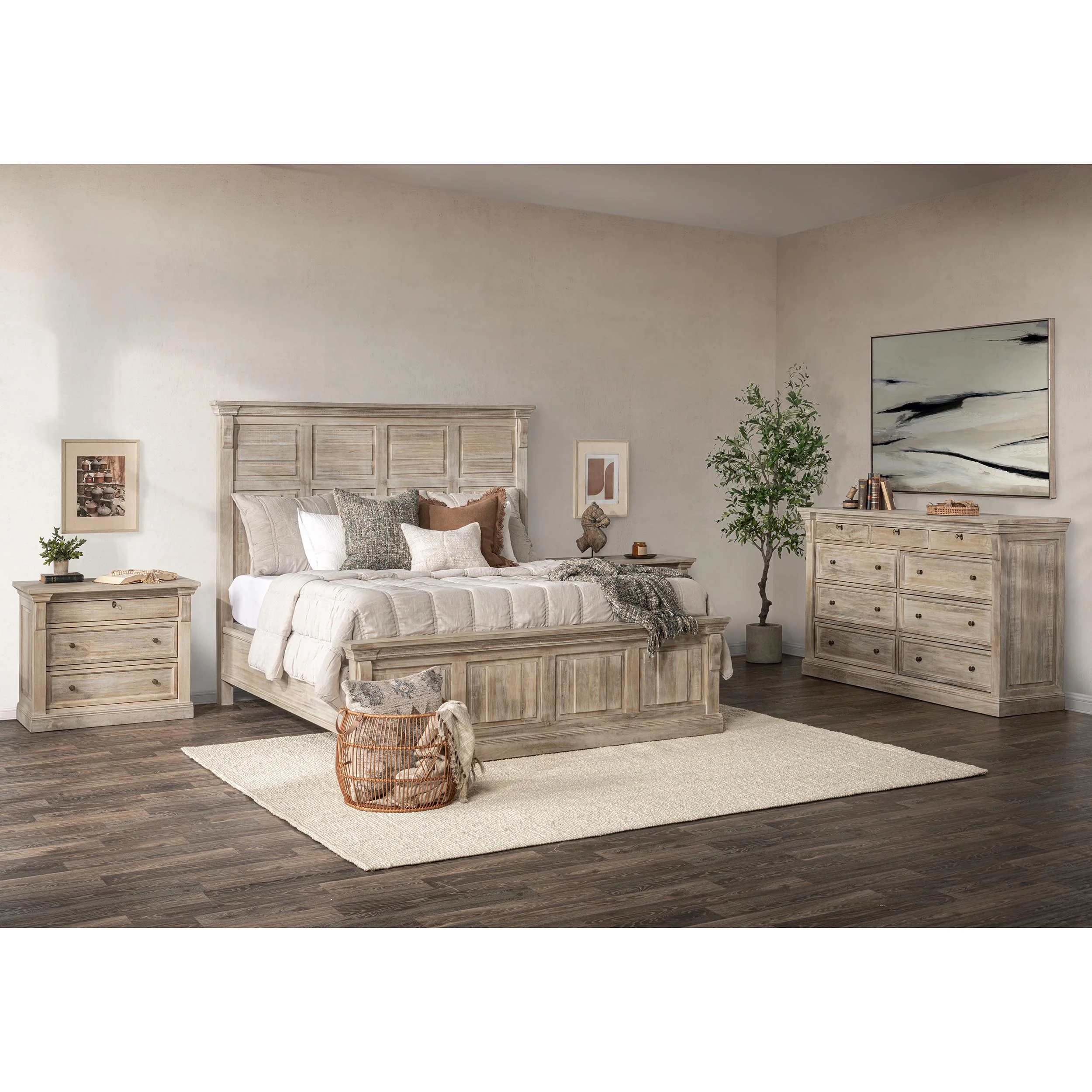 Adelaide 9 Drawer Dresser, Natural White Wash - Image 8