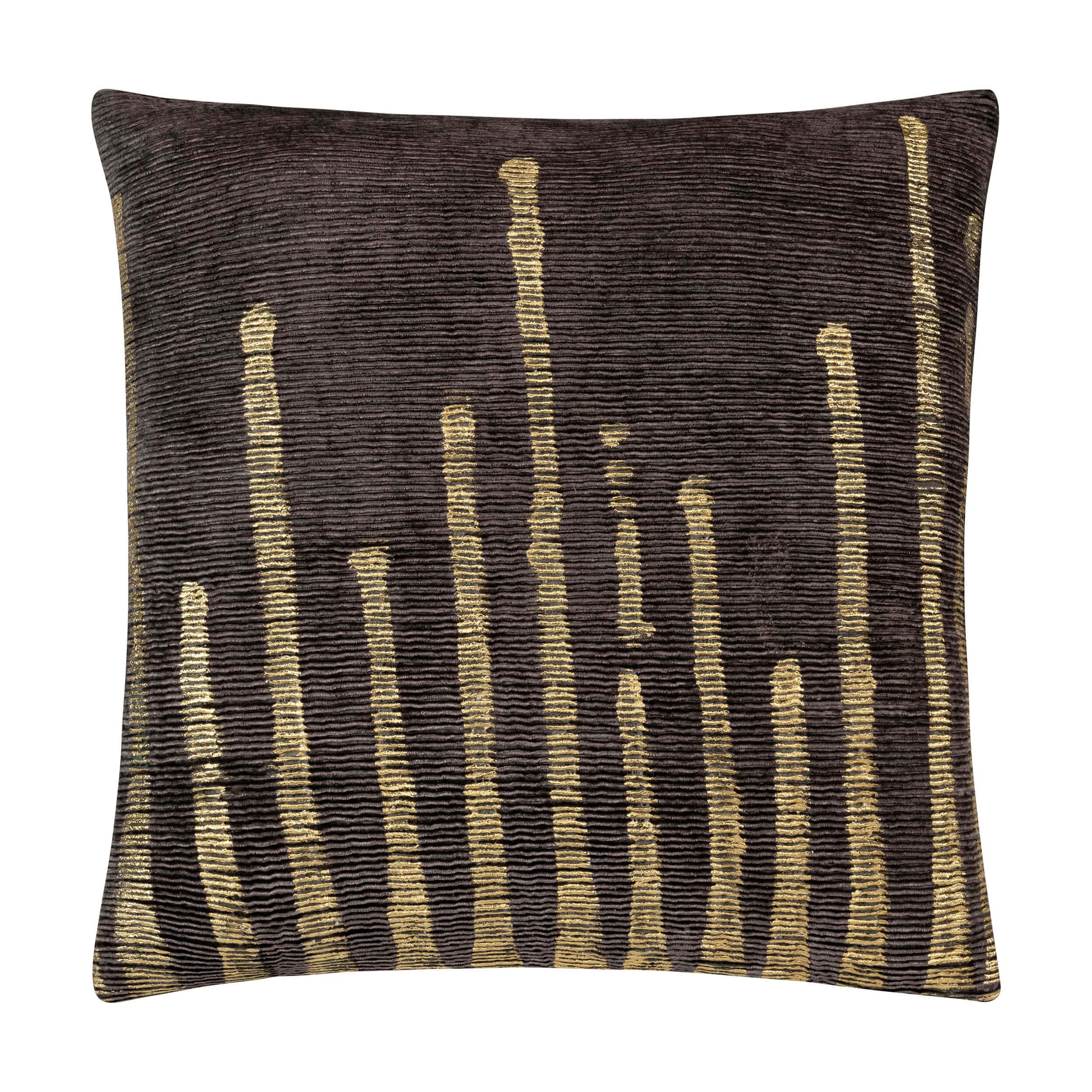 Adele Pillow, Charcoal/Gold