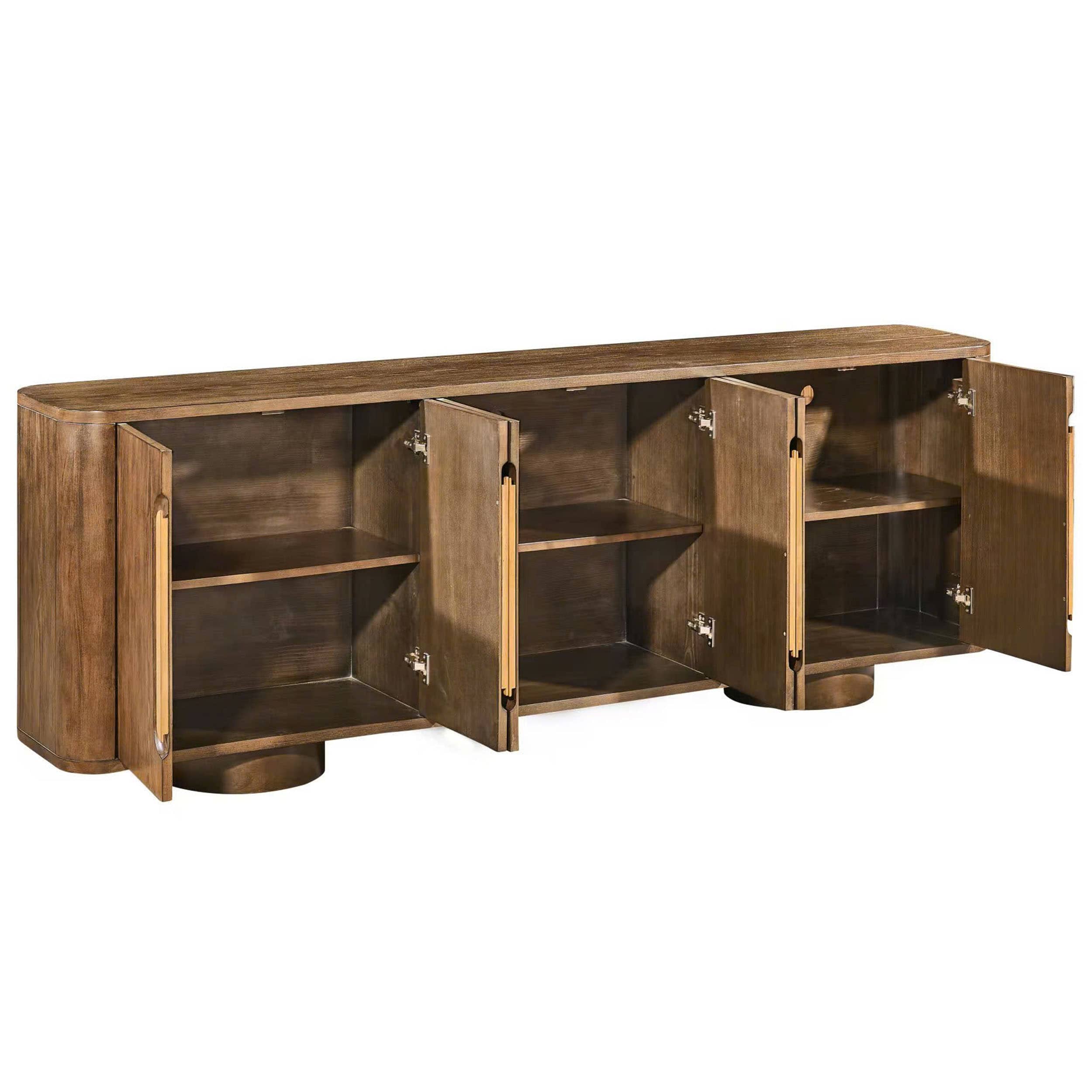 Adler 6 Door Sideboard, Brown - Image 3