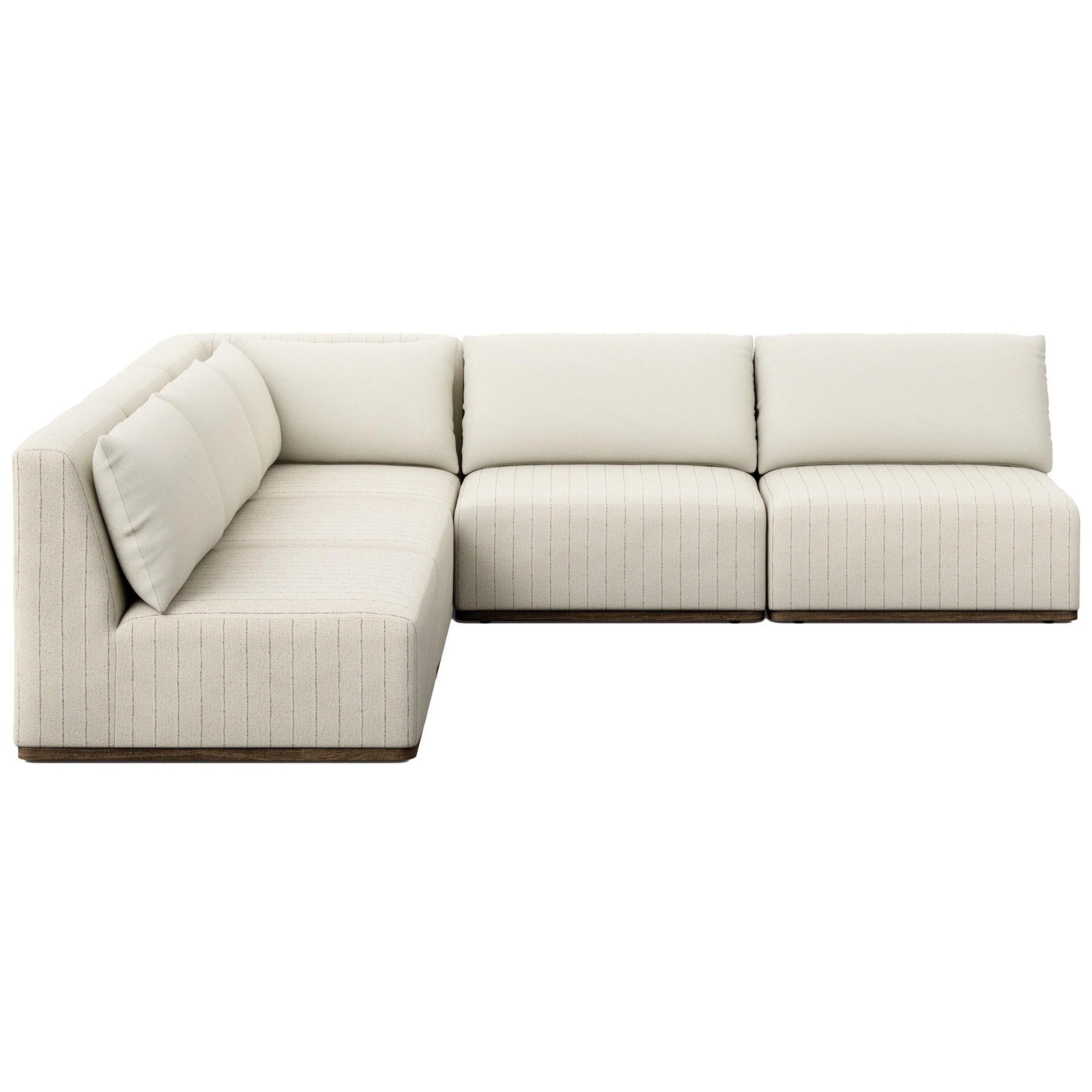 Adler Outdoor 5 Piece Sectional, Amalfi Natural by Four Hands - Image 3