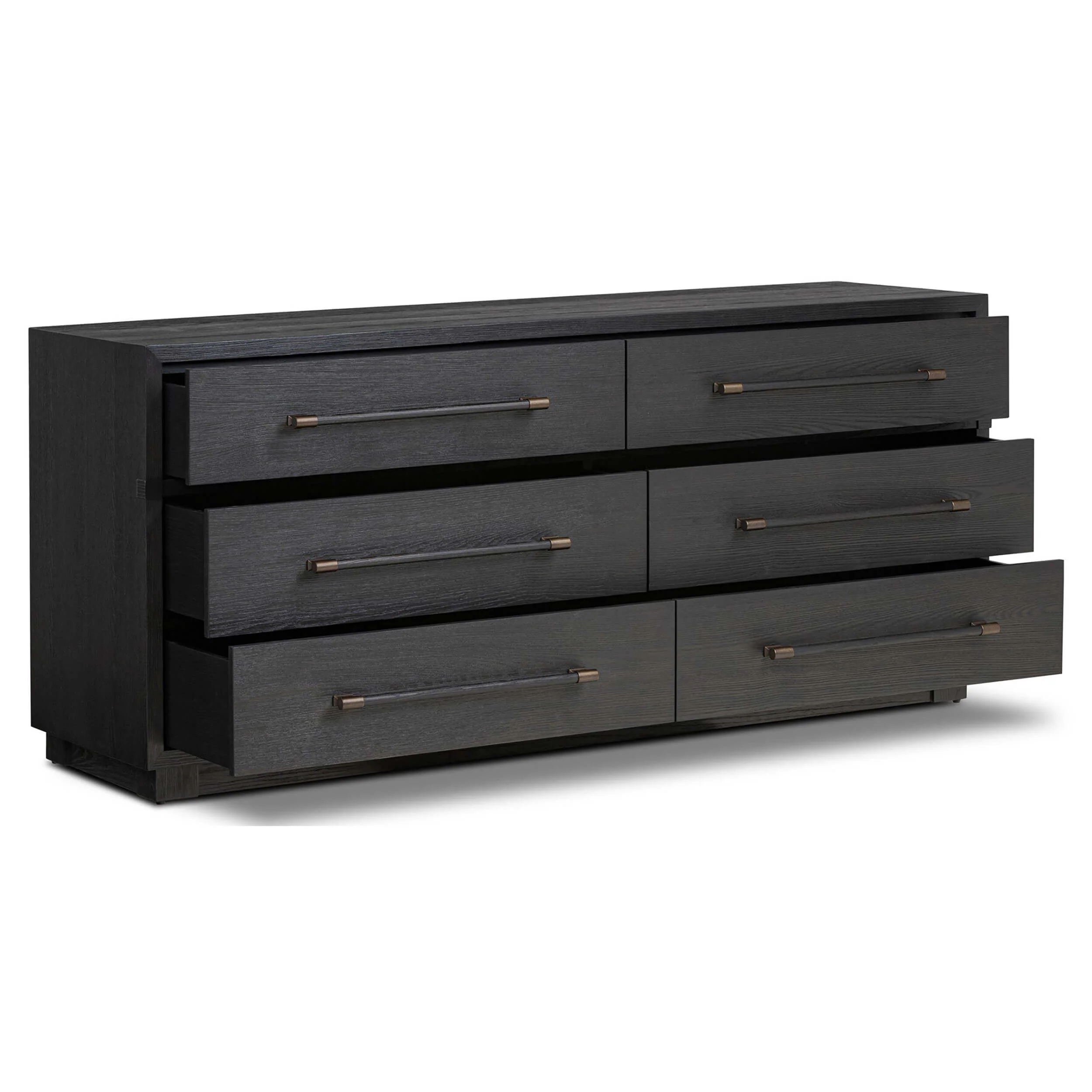 Adolfo 6 Drawer Dresser, Modern Black by Four Hands - Image 3