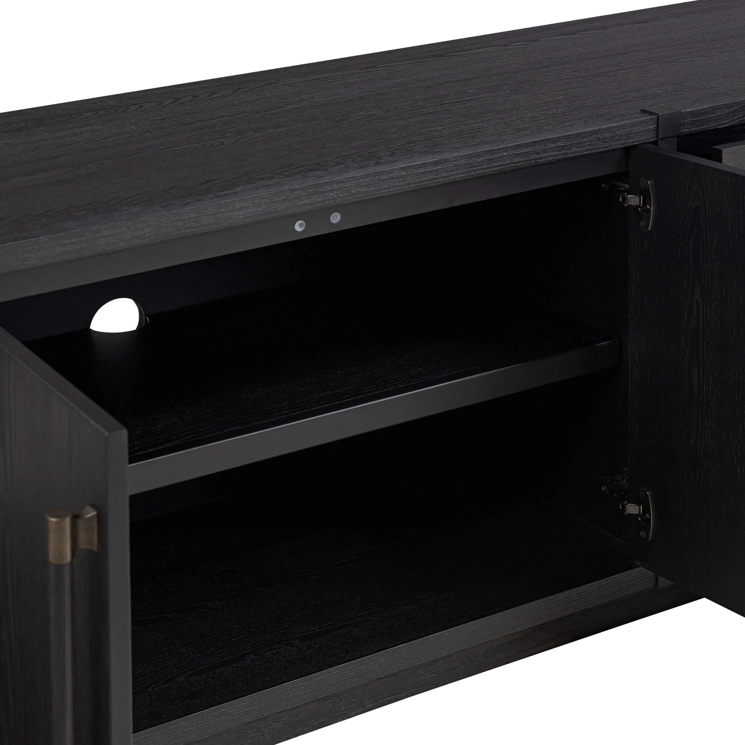 Adolfo Media Console, Modern Black by Four Hands - Image 6