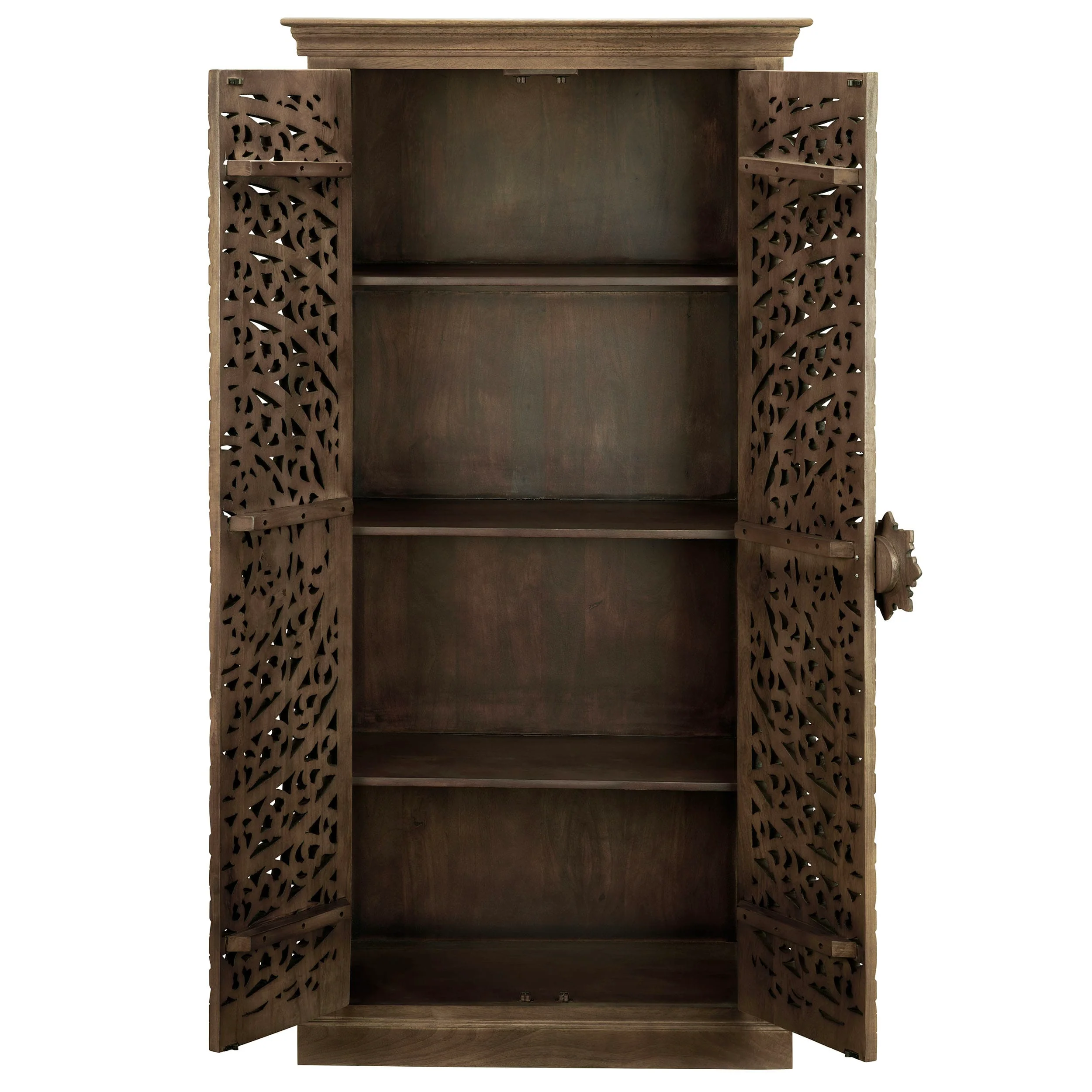 Adriana Tall Cabinet, Brown - Image 3