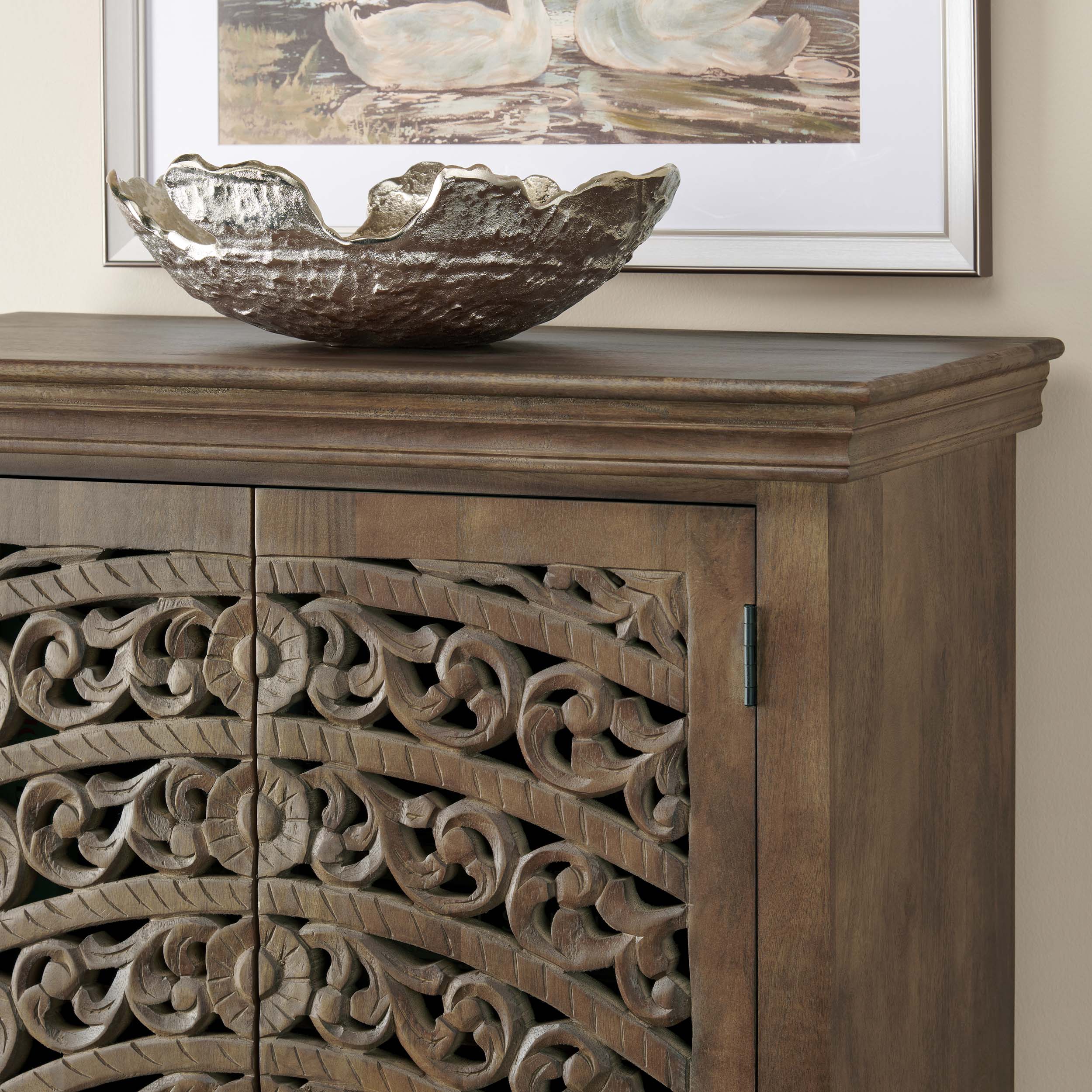 Adriana Tall Cabinet, Brown - Image 5