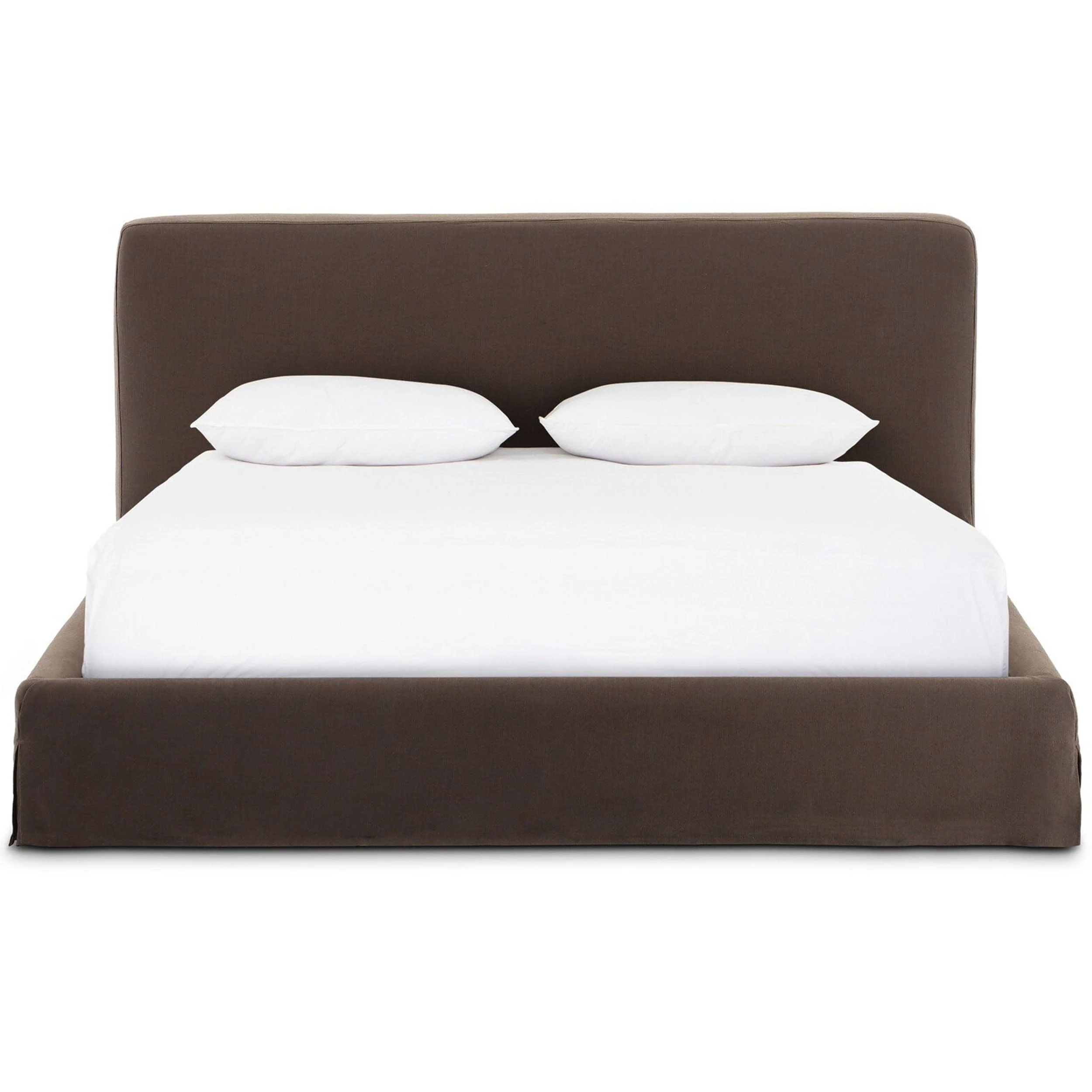 Aidan Slipcover Bed, Savoy Coffee by Four Hands - Image 2