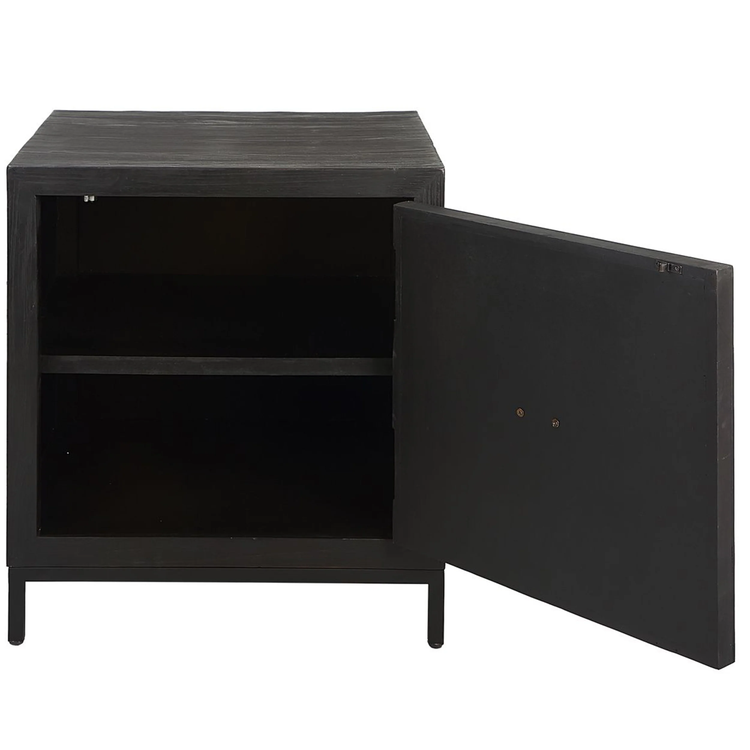 Aiken 1 Door Cabinet, Black - Image 4