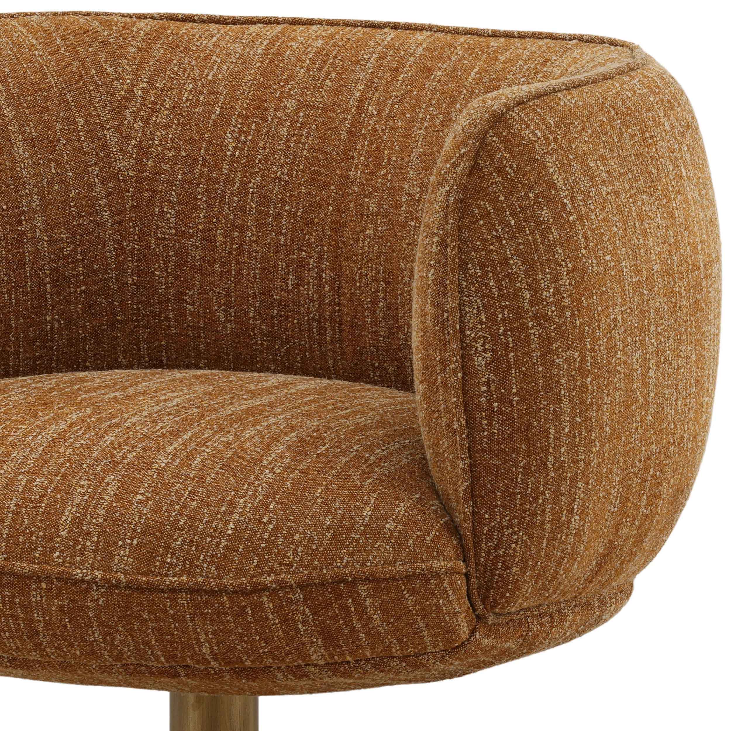 Aisha Swivel Chair, Mustard - Image 5