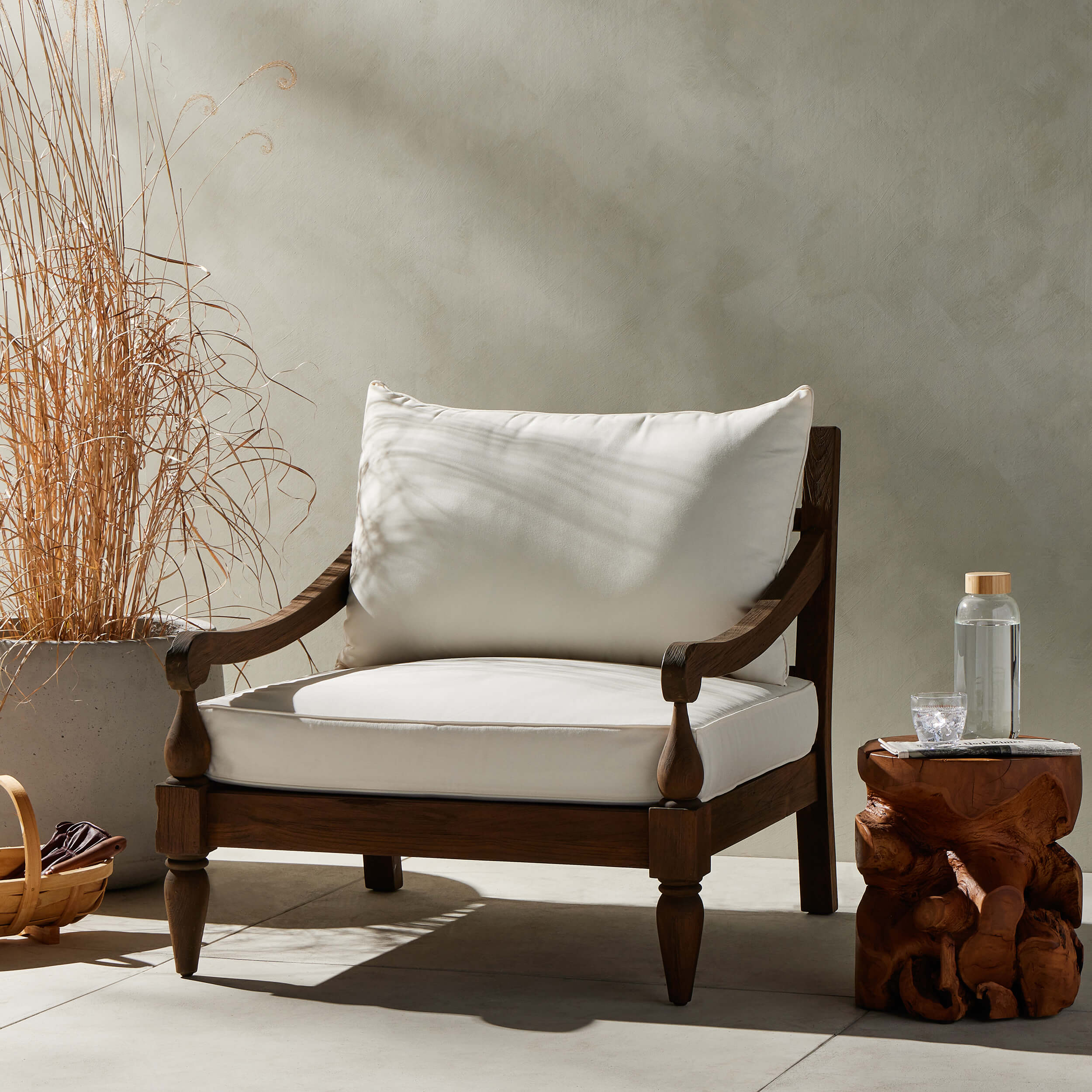 Alameda Outdoor Chair, Heritage Brown by Four Hands - Image 4