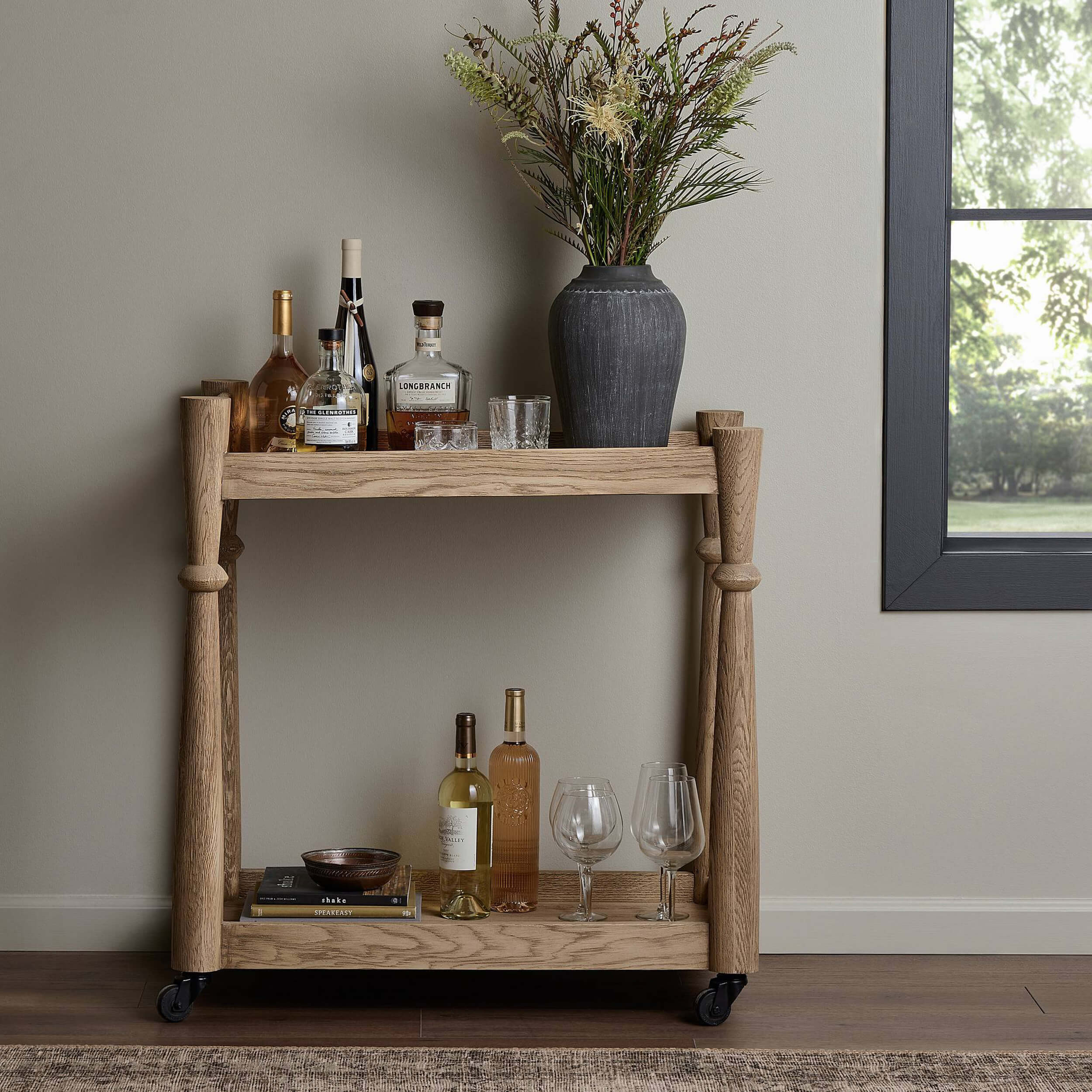 Alamosa Bar Cart, Light Wash by Four Hands - Image 5