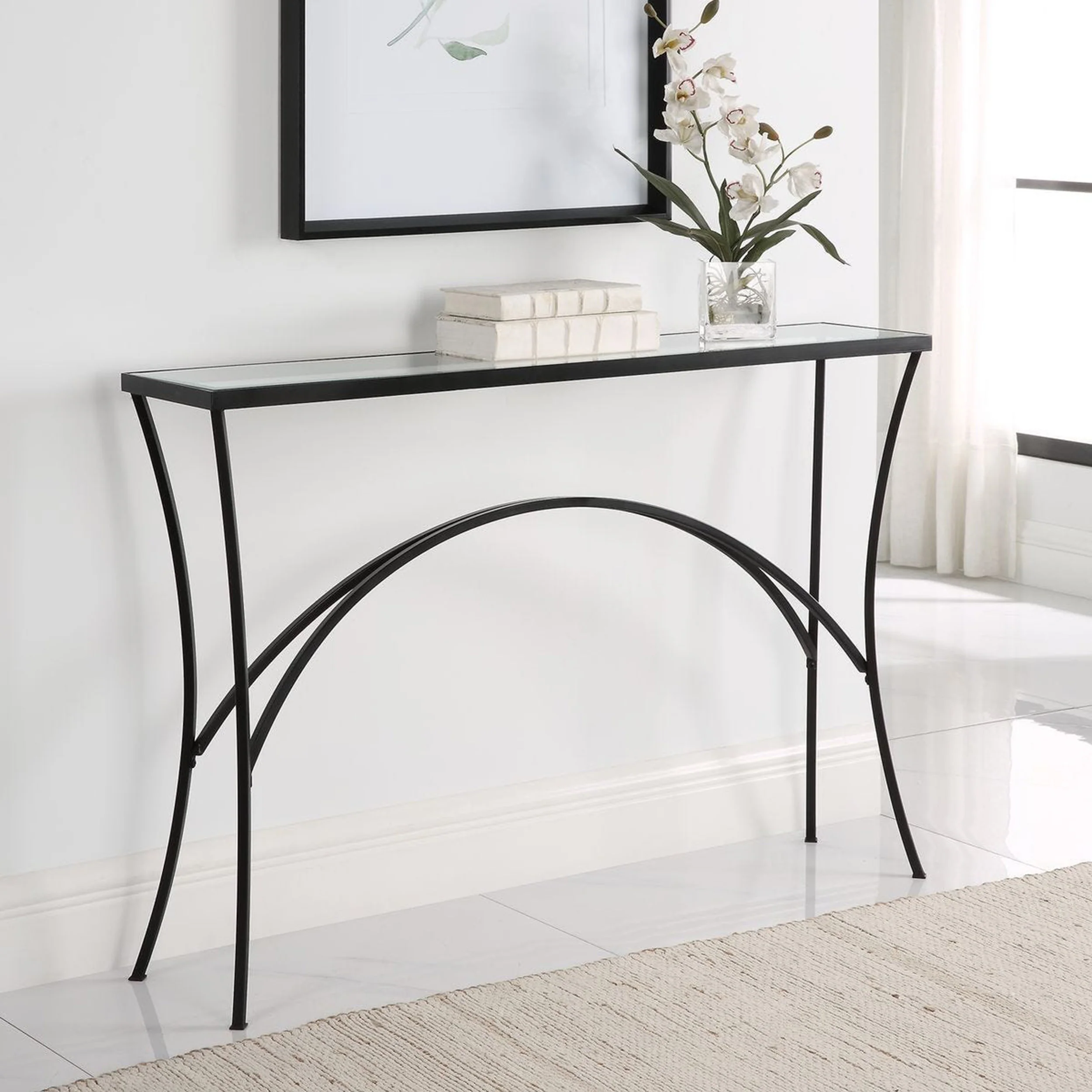 Alayna Console Table, Black - Image 6