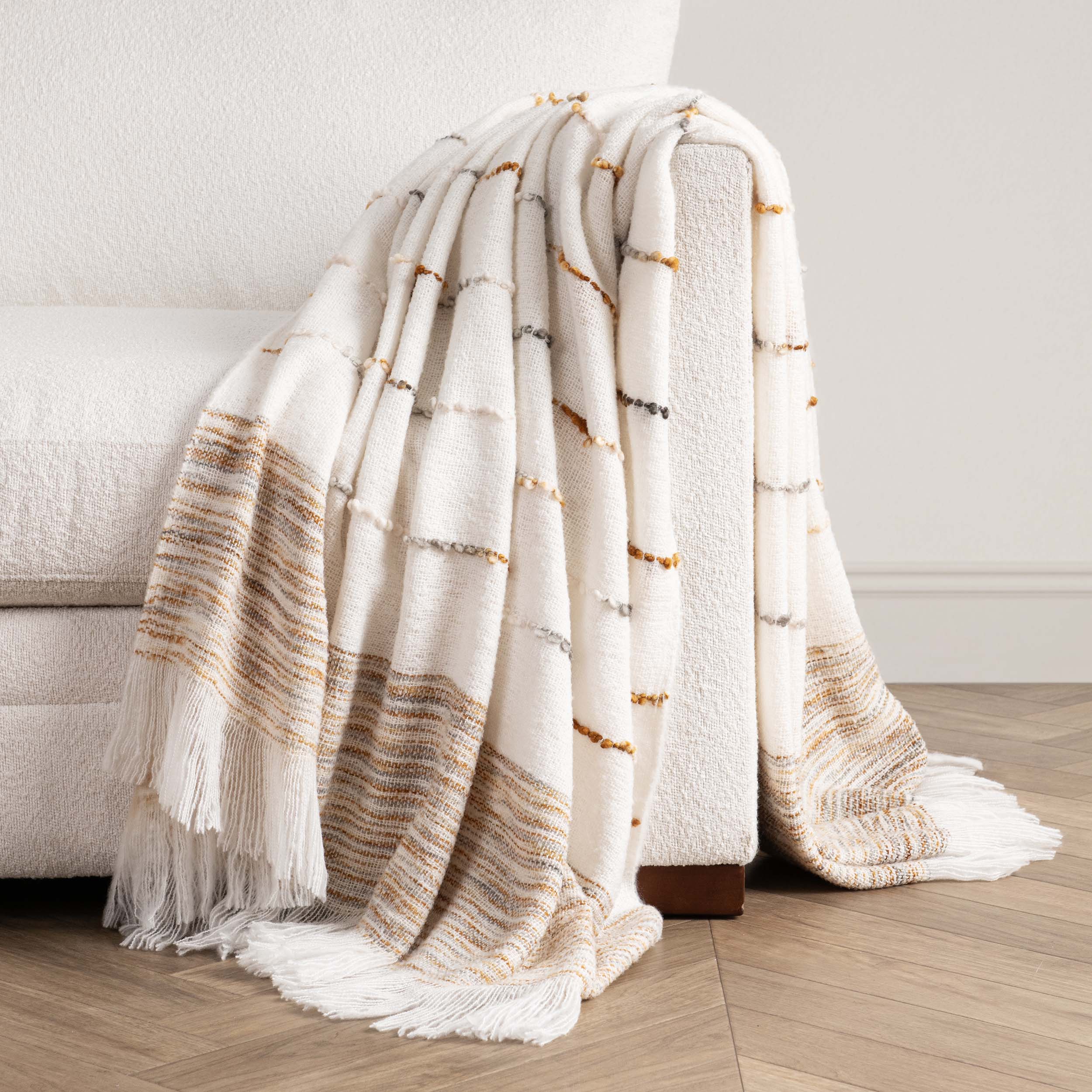 Albedo Throw, Ivory/Rust - Image 5