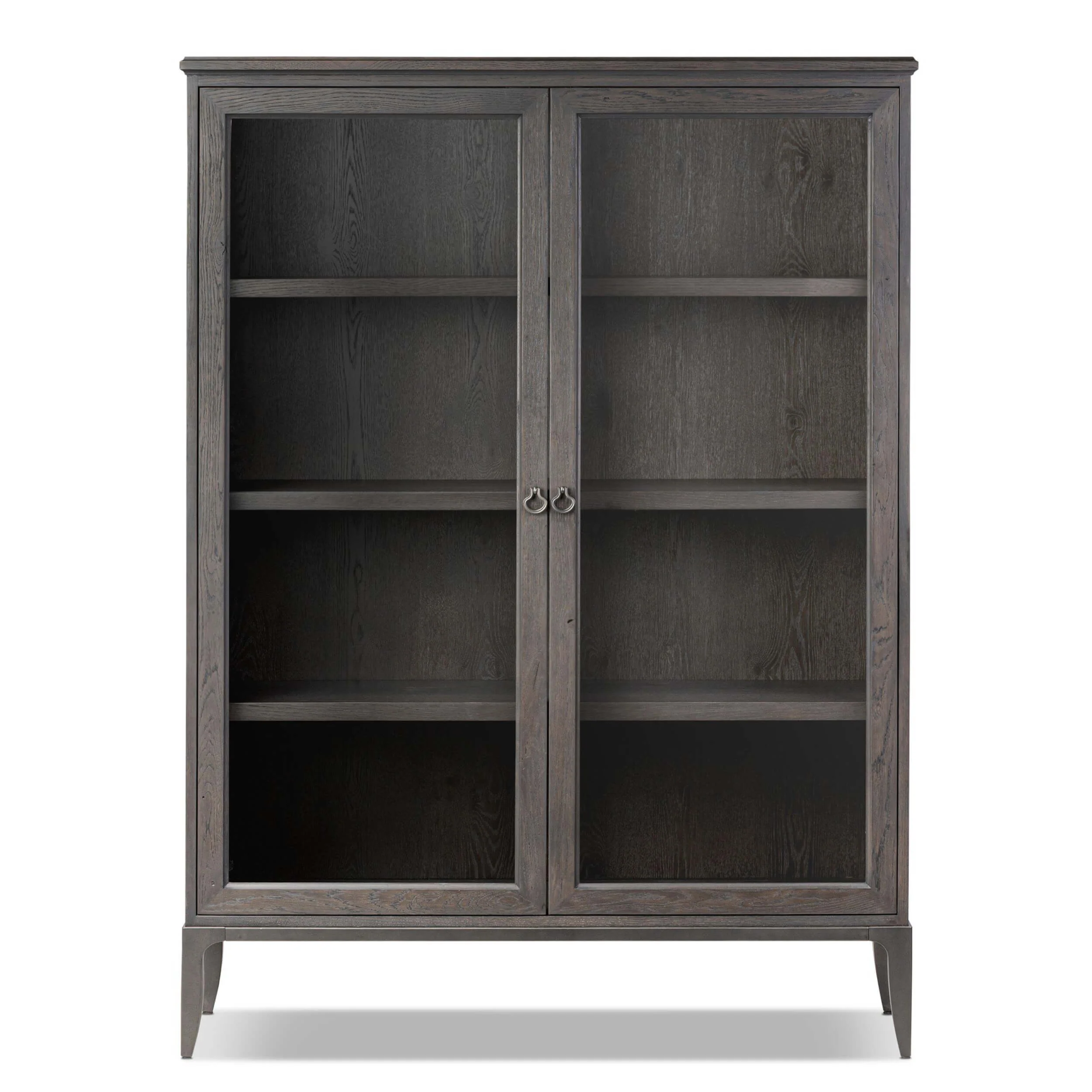Alden Cabinet, Worn Black Oak by Four Hands - Image 2