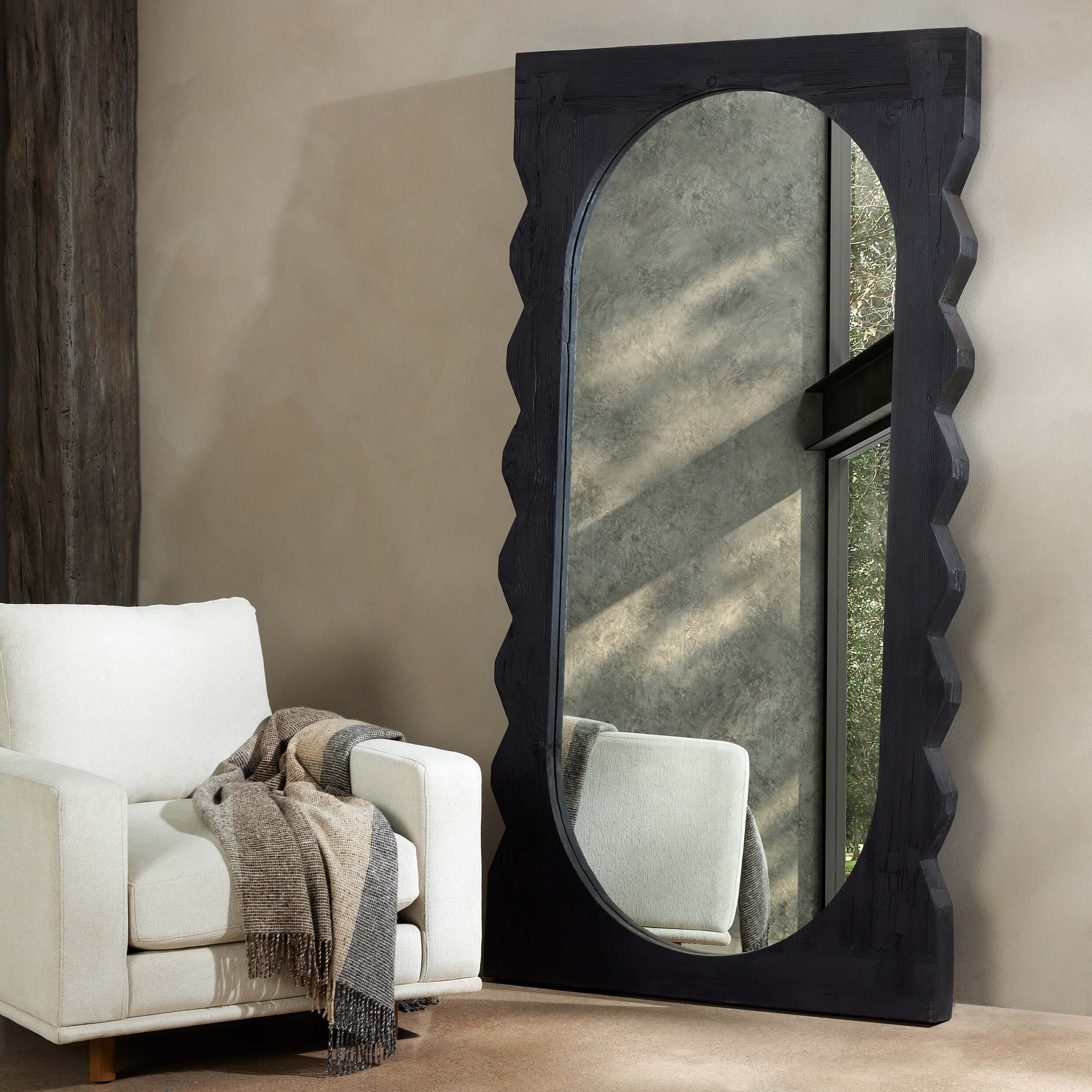 Aldrik Mirror, Black by Four Hands - Image 2