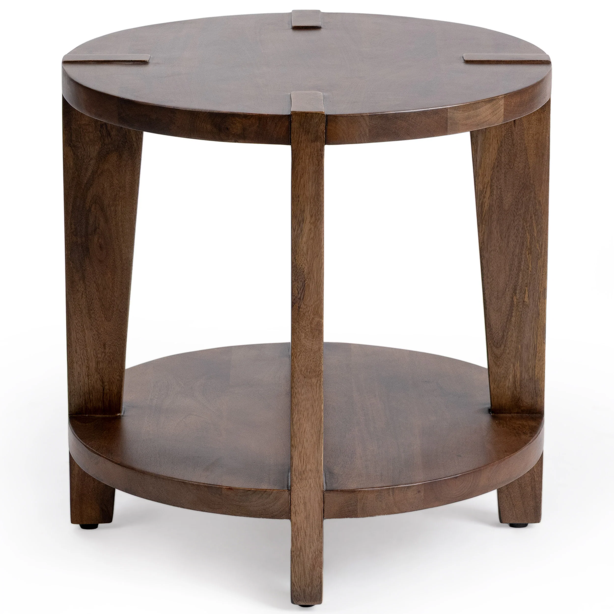 Alenna Round End Table, Tundra Brown - Image 2