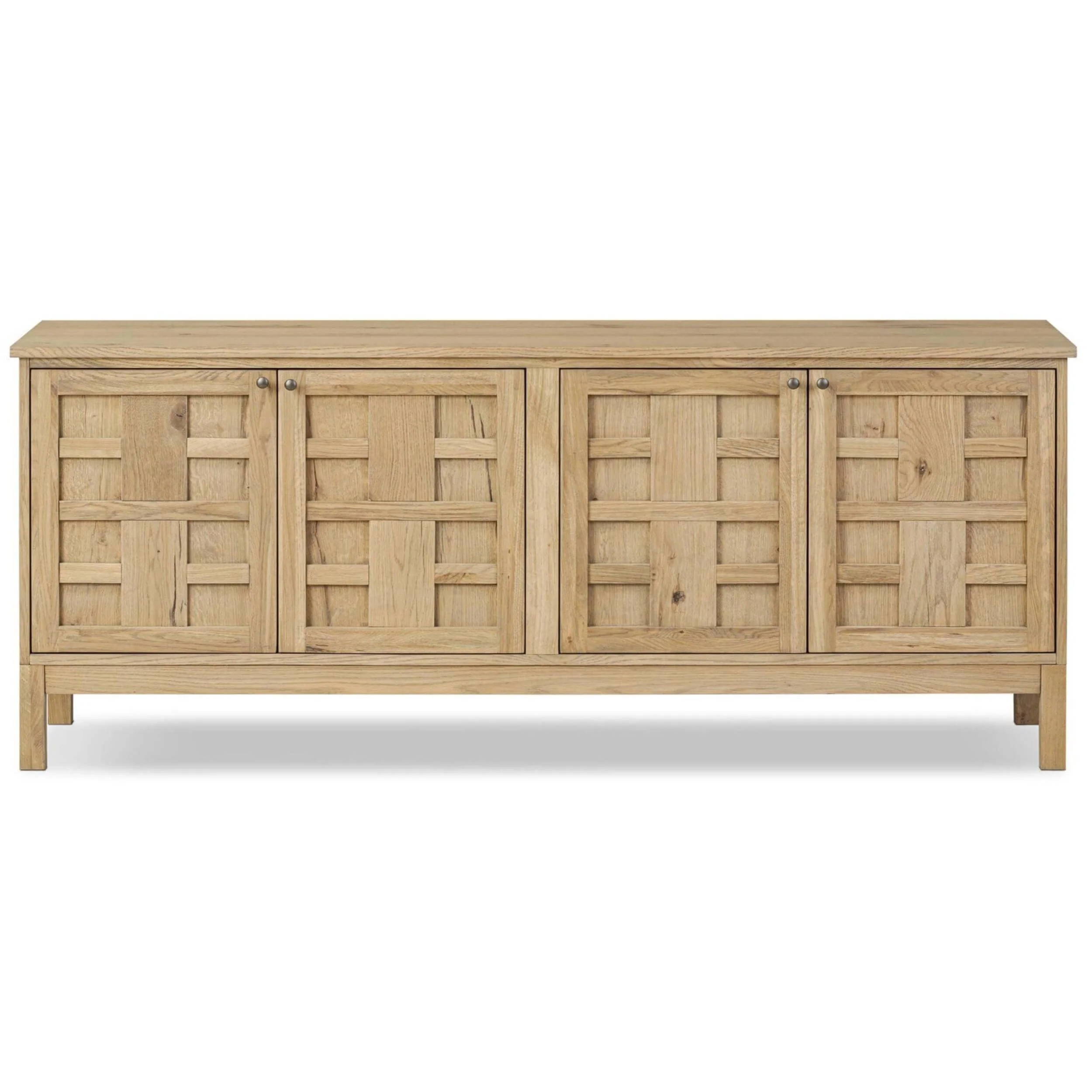 Alessio Media Console, Aged Natural Oak by Four Hands - Image 2
