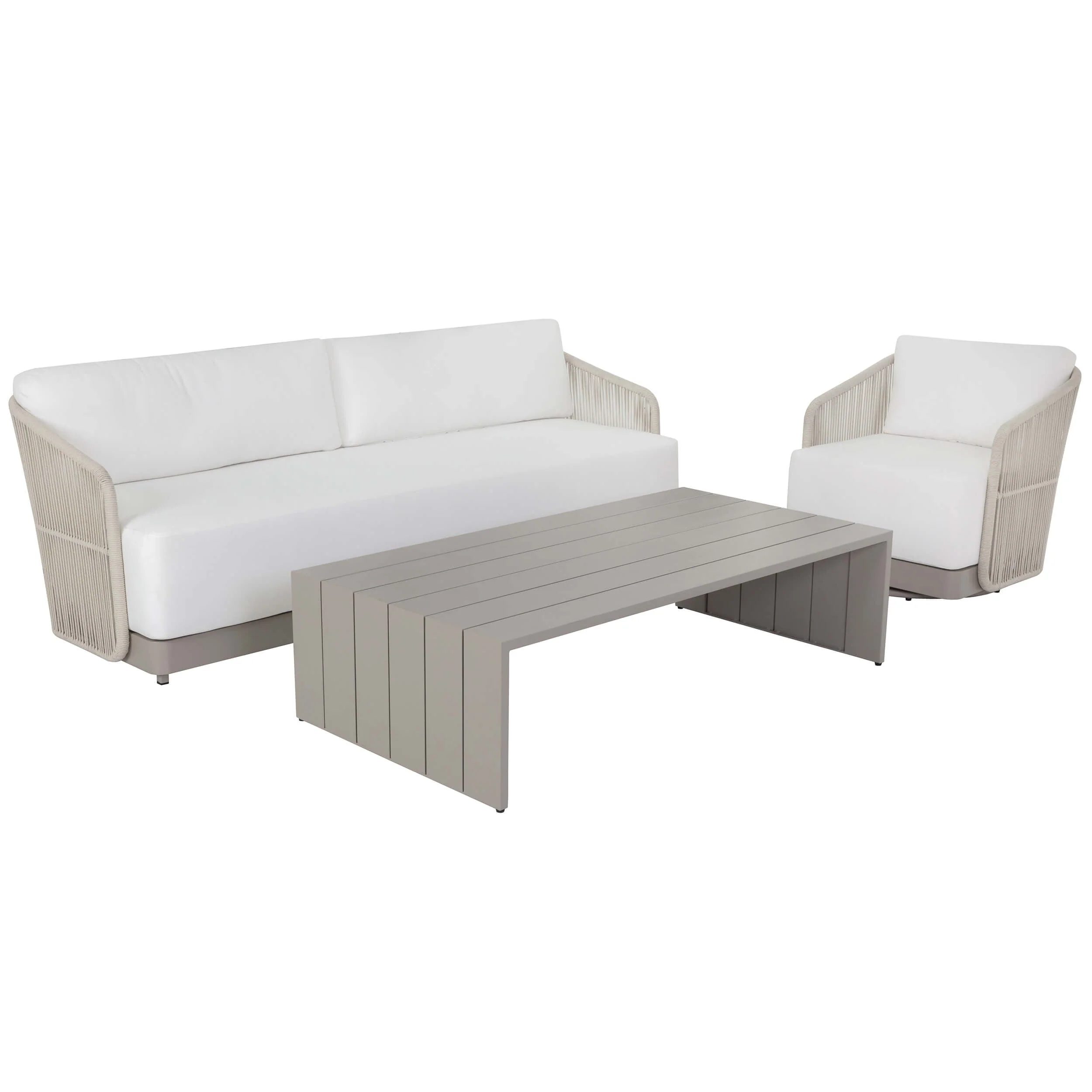 Allariz Outdoor Sofa, Stinson White - Image 3