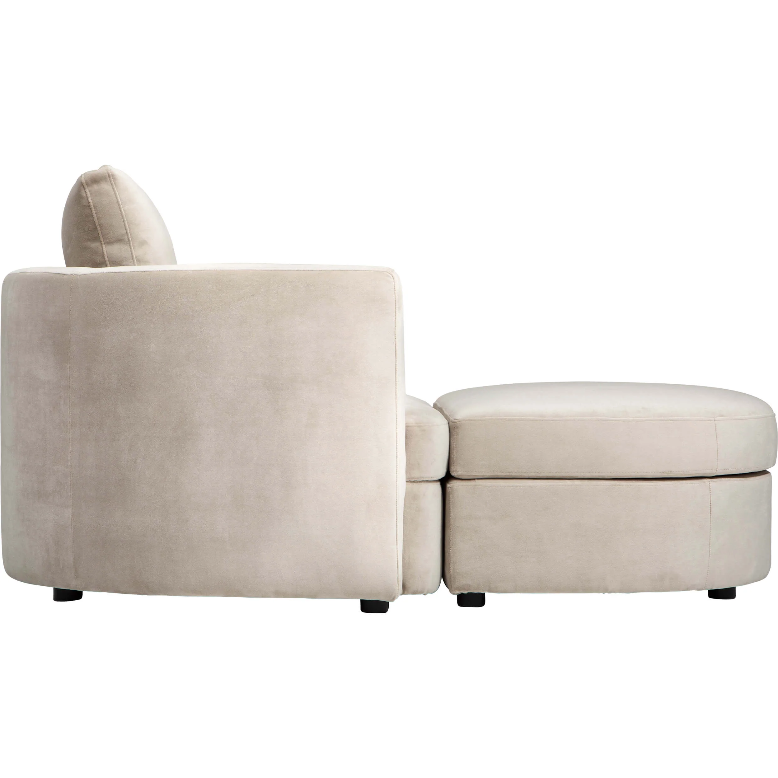 Allie Chair with Storage Ottoman, Romo Linen - Image 3