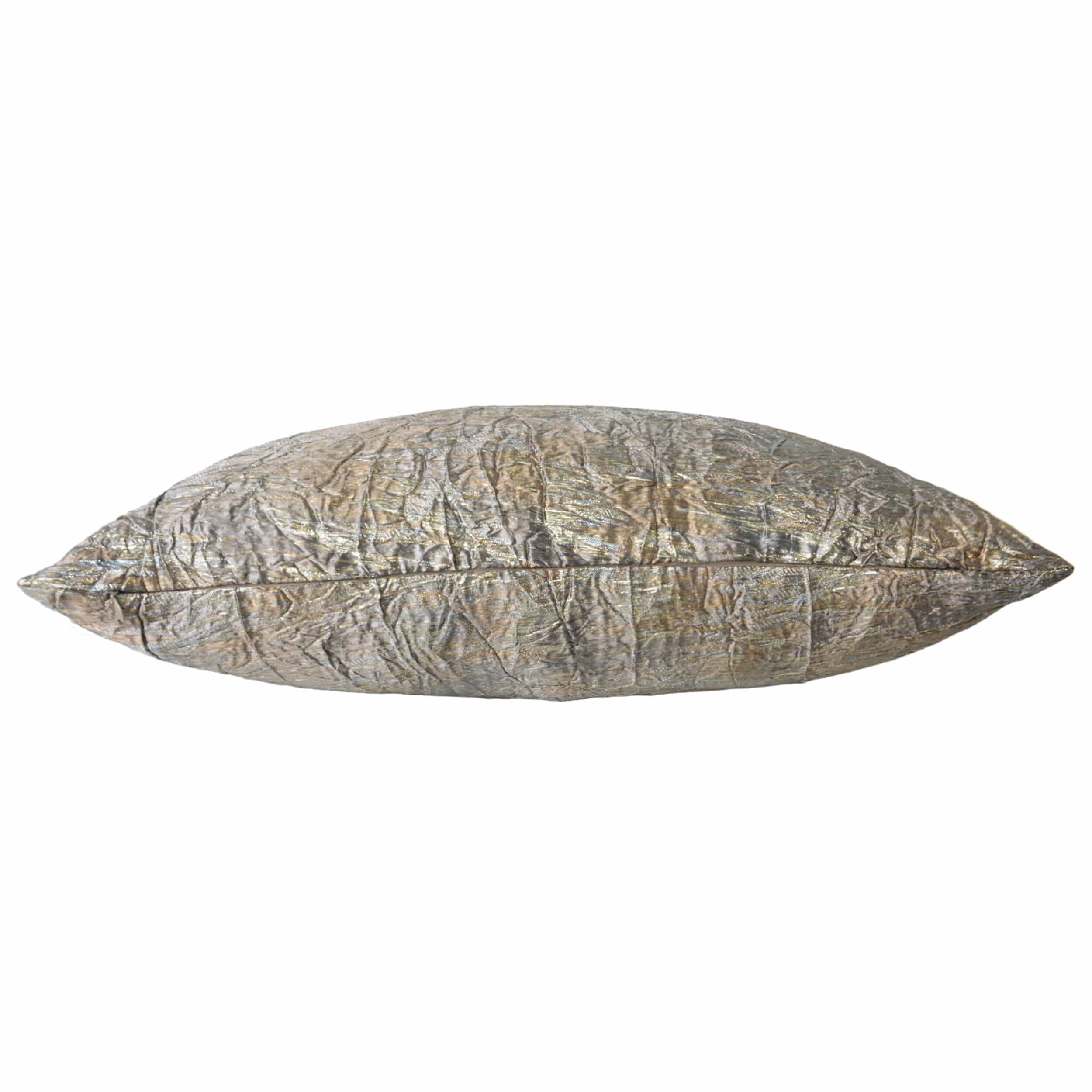 Allure Pillow, Metallic Silver Jacquard - Image 2