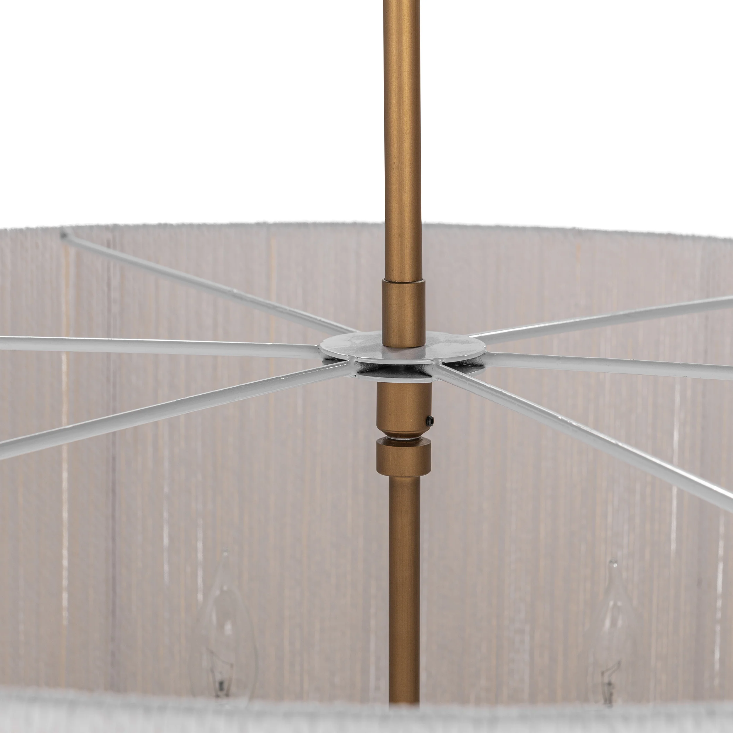 Allyn Round Pendant, White/Gold - Image 2