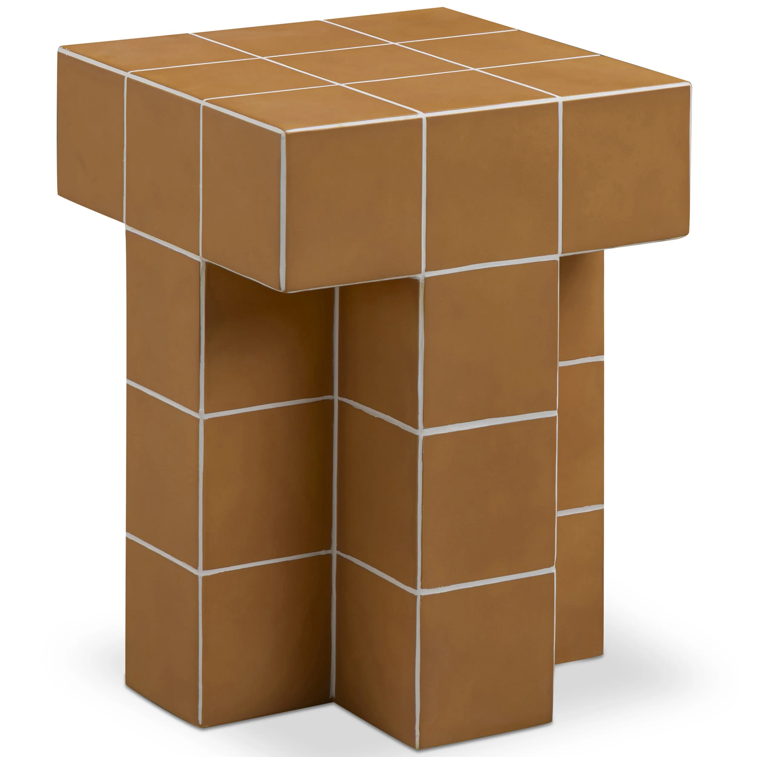 Alma Tile Side Table, Orange