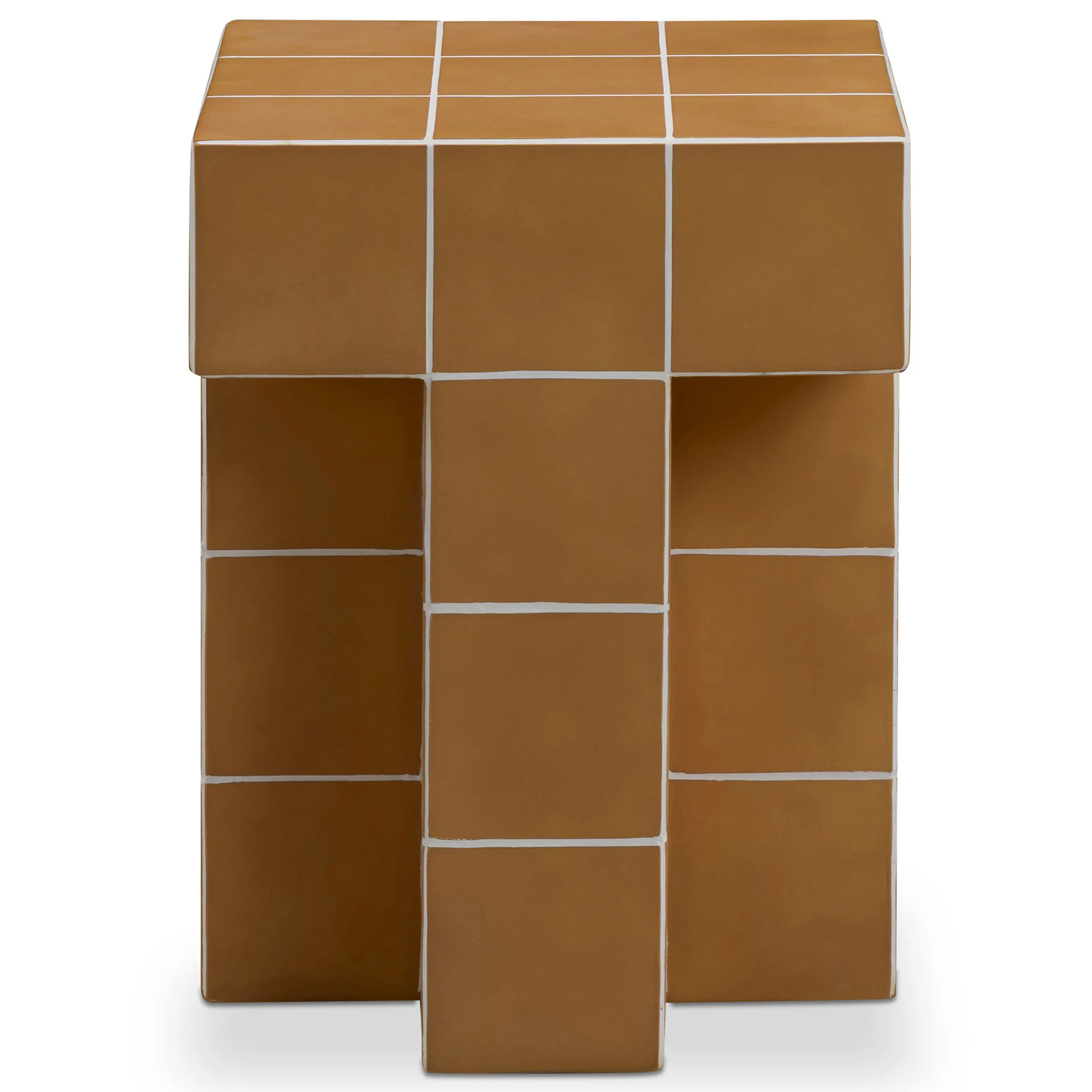 Alma Tile Side Table, Orange - Image 2