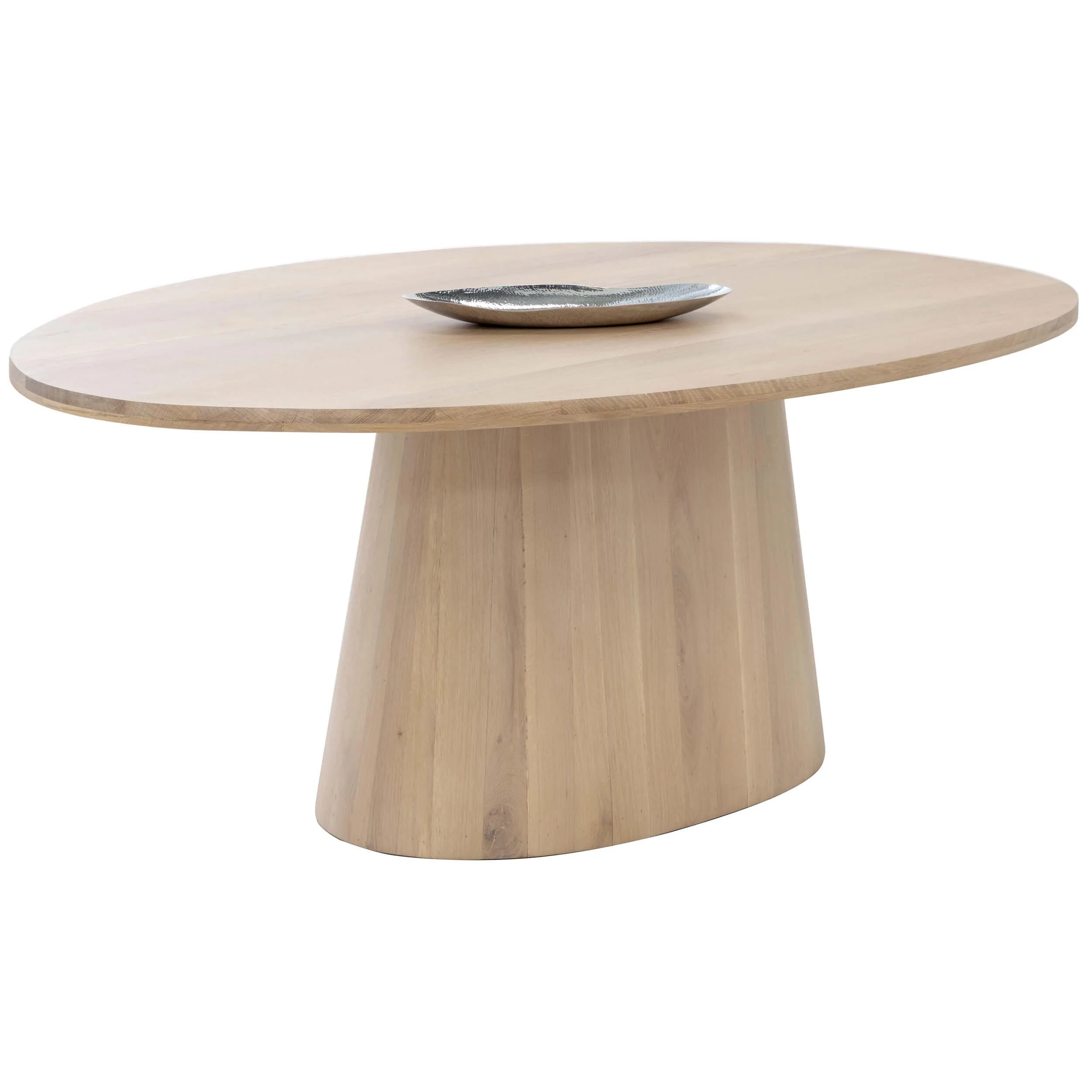 Elina Oval Dining Table, Light Oak - Image 4
