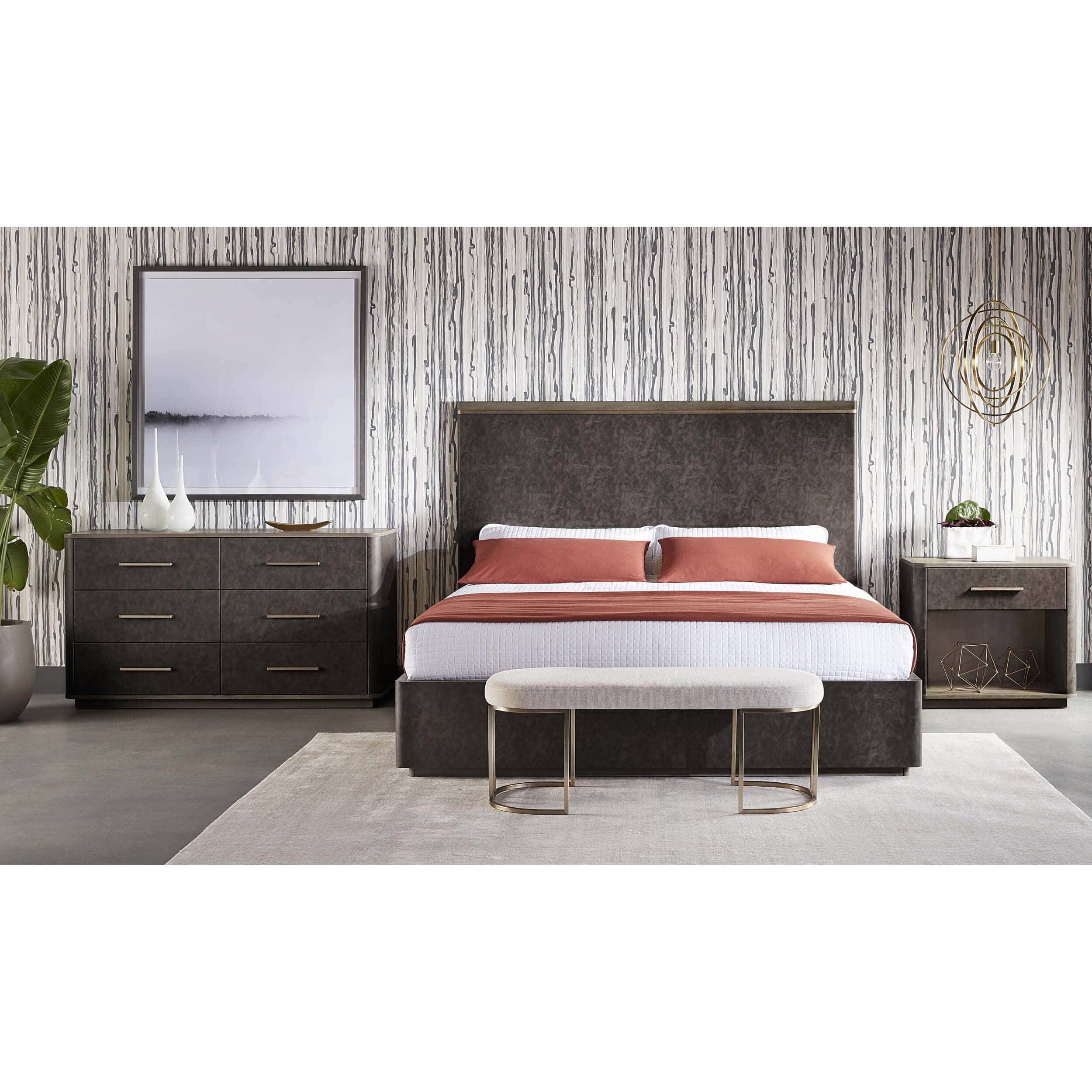 Altman King Bed, Dark Grey - Image 4