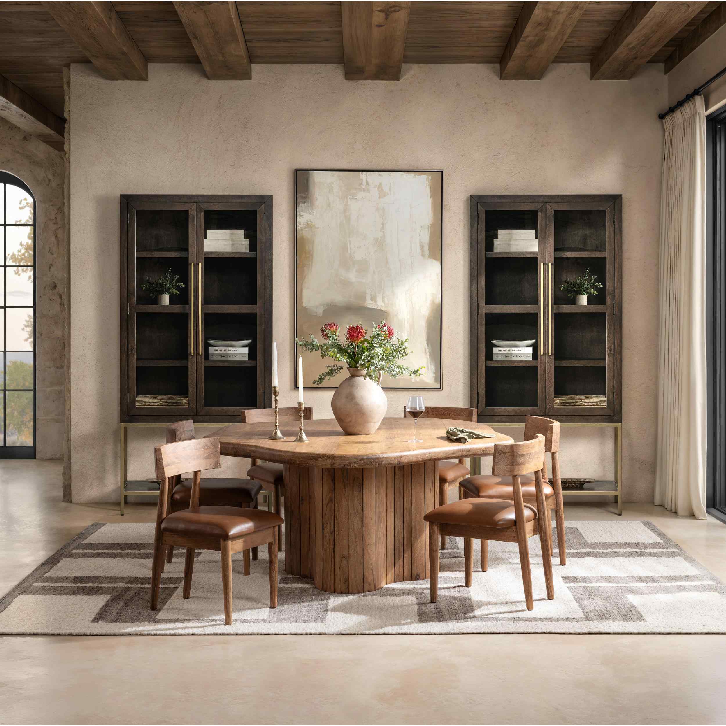 Alvaro Free Form Dining Table, Golden Wheat - Image 6