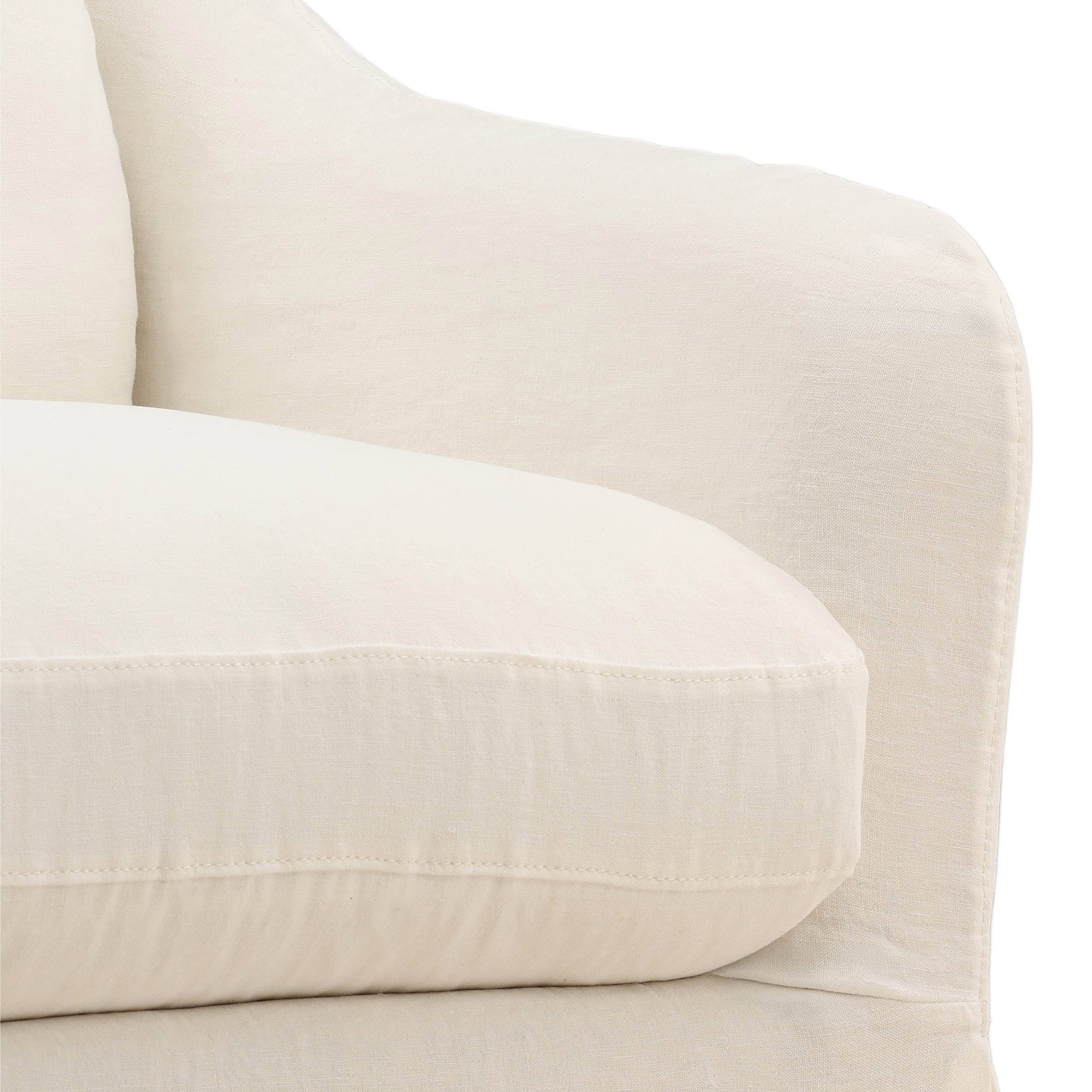 Ama Swivel Chair, Off-White - Image 5