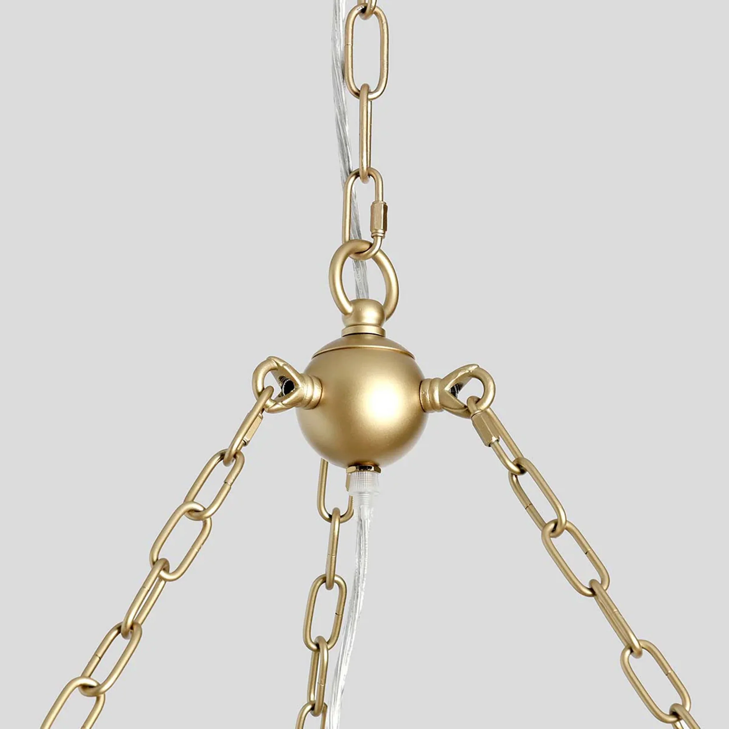 Amanda Round Beaded Chandelier, White - Image 7