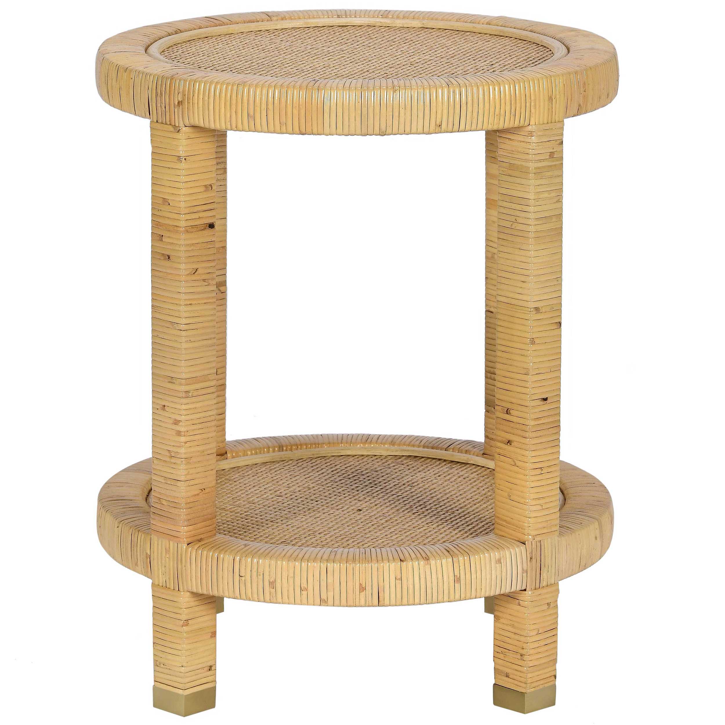 Amara Rattan Side Table, Natural - Image 2