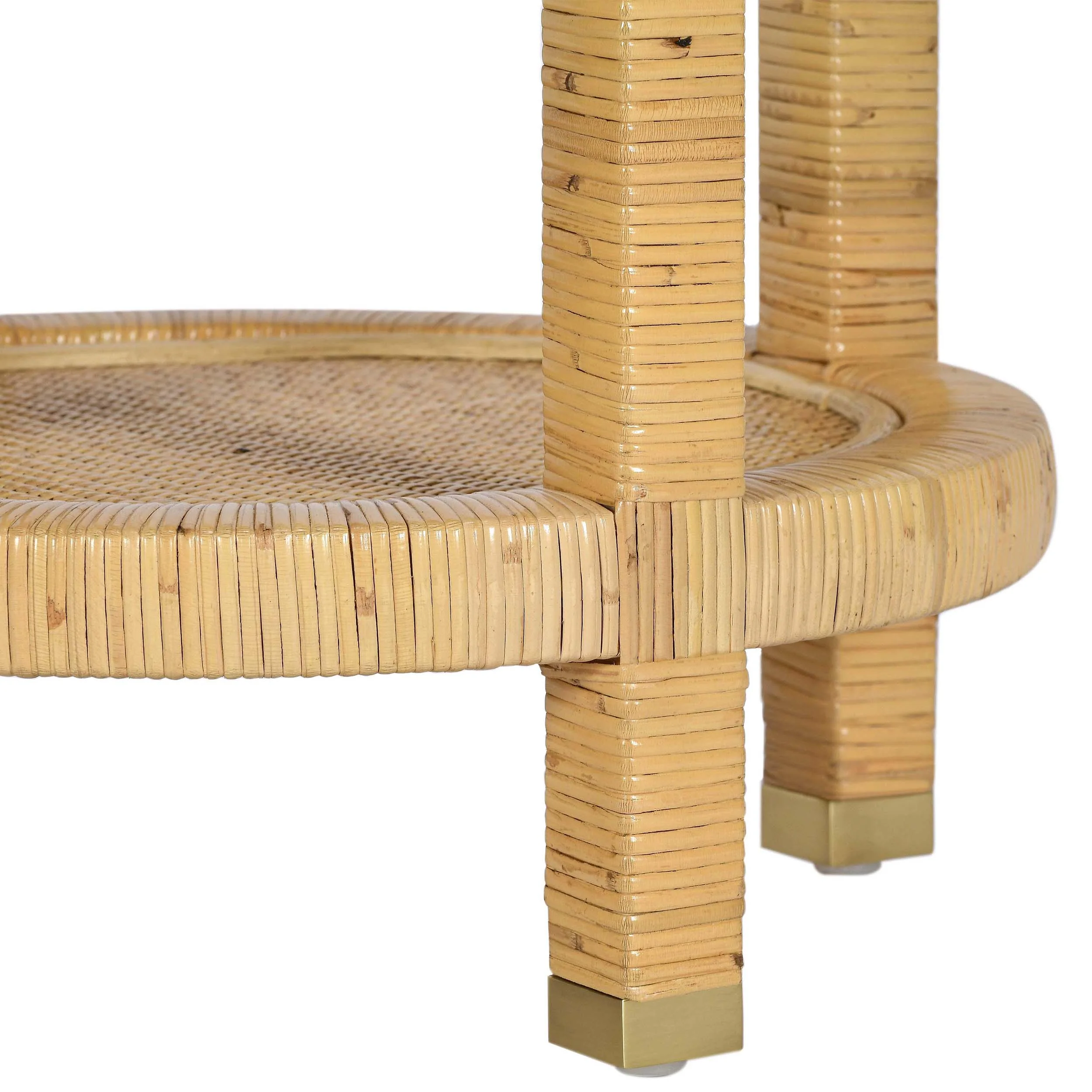 Amara Rattan Side Table, Natural - Image 5