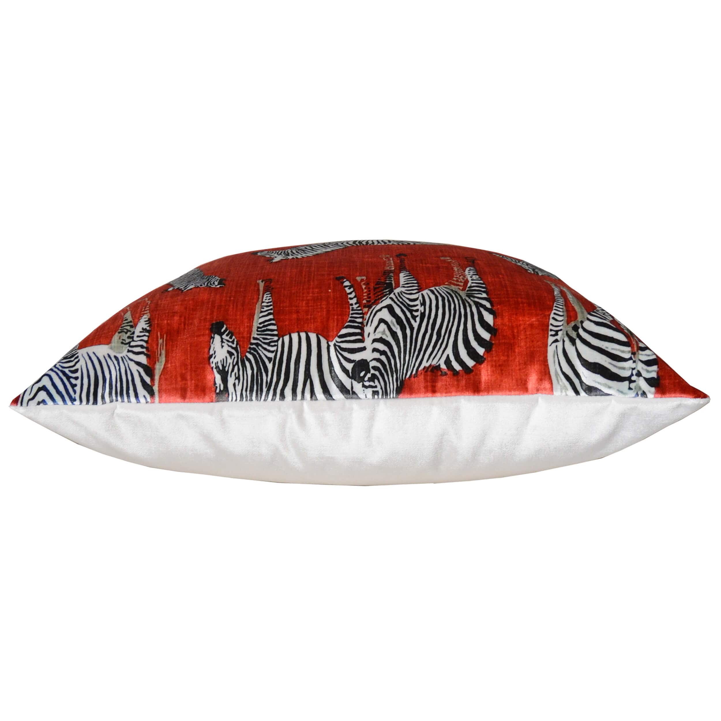 Amber Pillow, Red/Zebra - Image 2