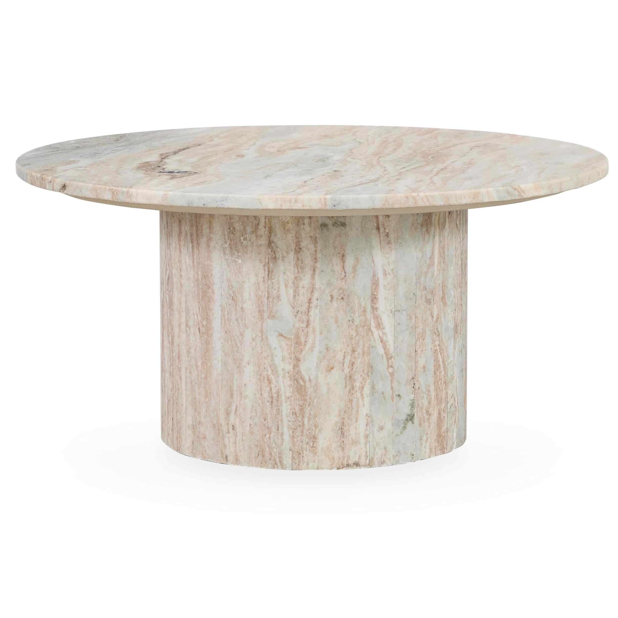 Amberly Marble Round Coffee Table, Rusty Gray - Image 2