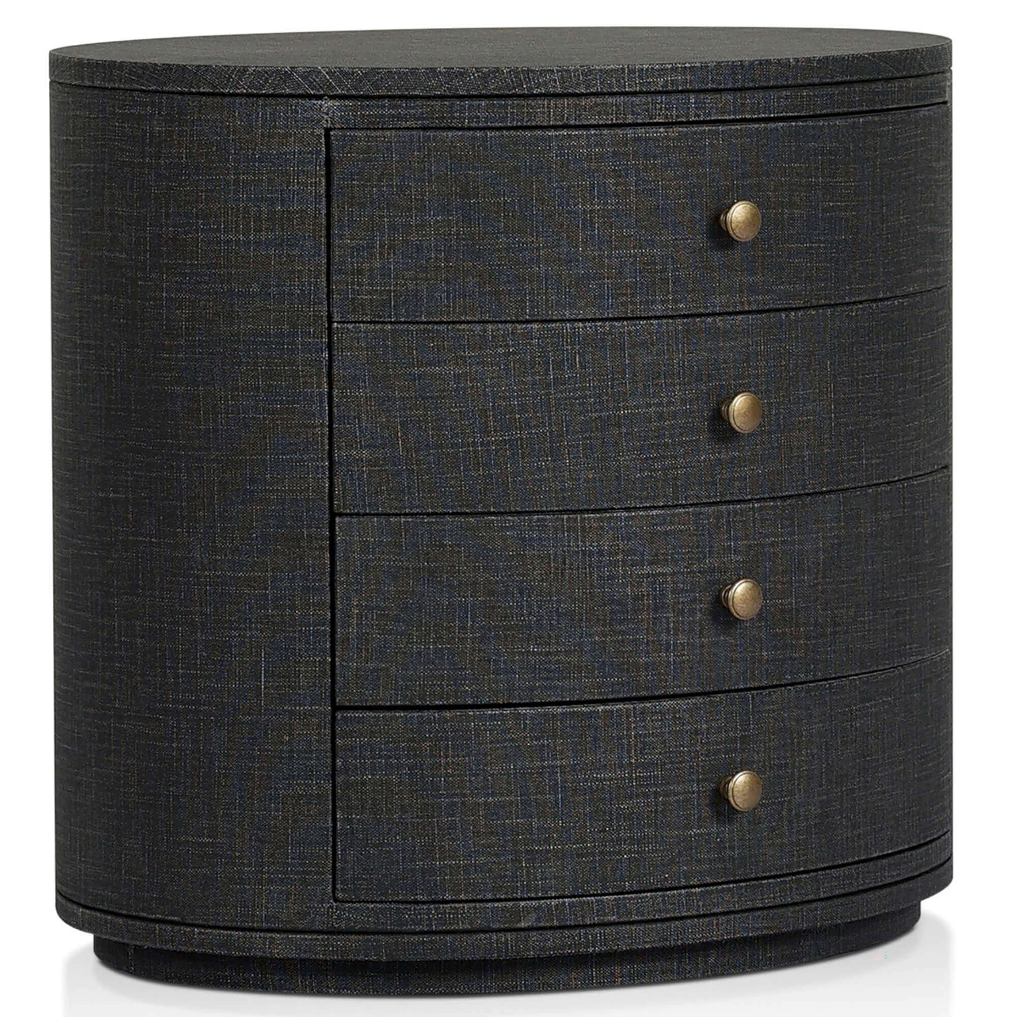 Amelia Oval Nightstand, Black by Four Hands