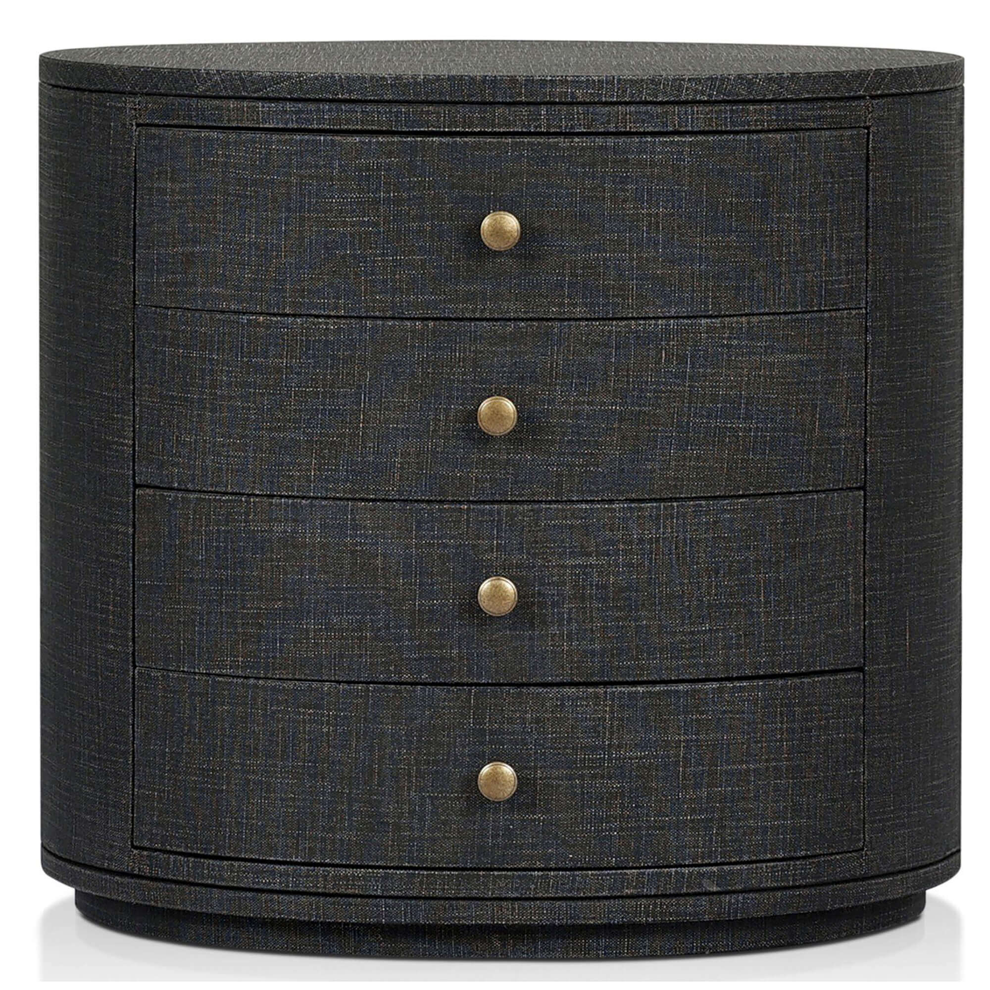 Amelia Oval Nightstand, Black by Four Hands - Image 2